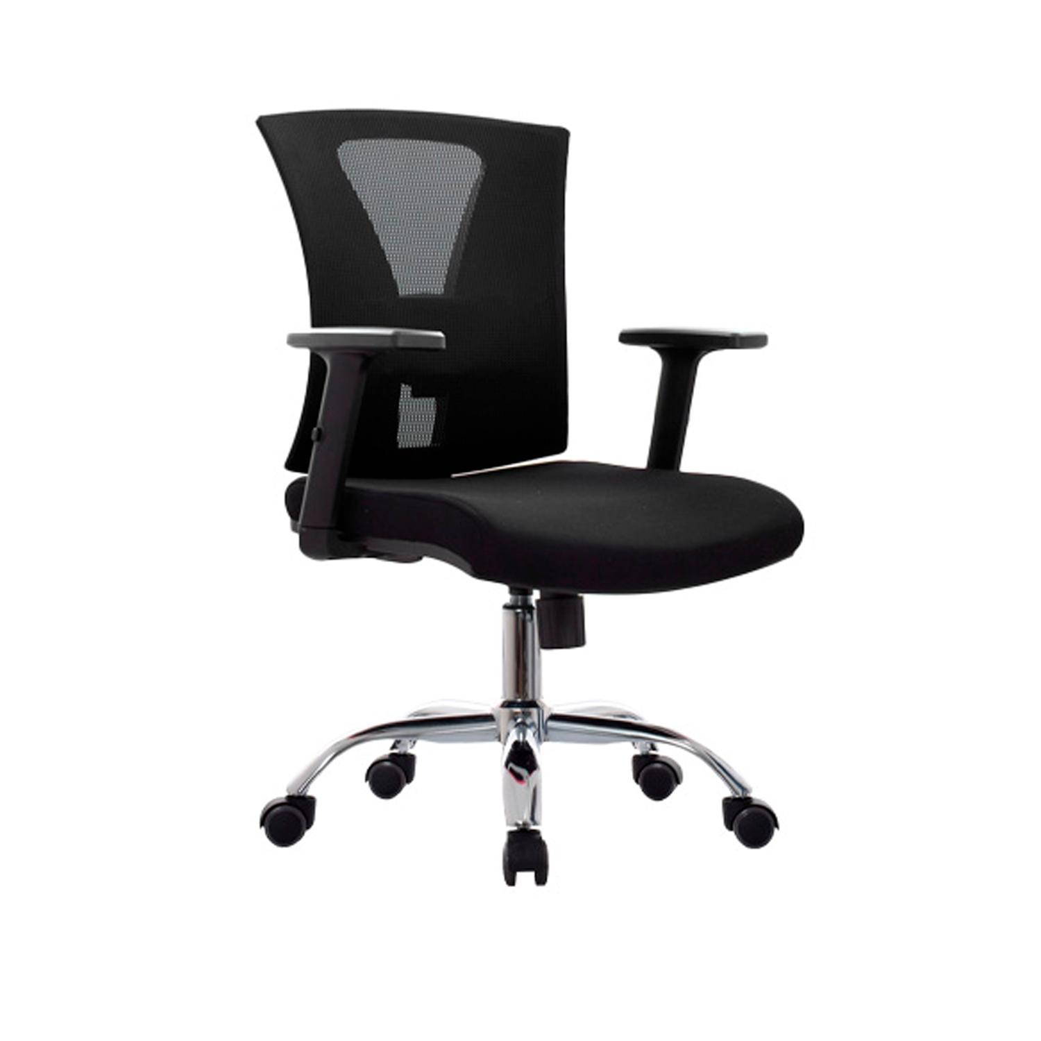 SILLA ERGONÓMICA NIX GERENTE BRAZOS 3D CROMADO NEGRO OFIDEAS - 1