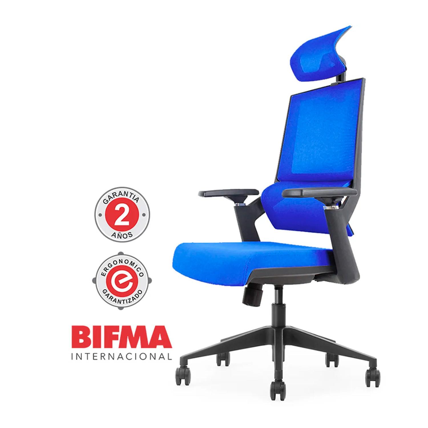 SILLA ERGONÓMICA ONE PLUS PREMIUM AZUL OFIDEAS - 2