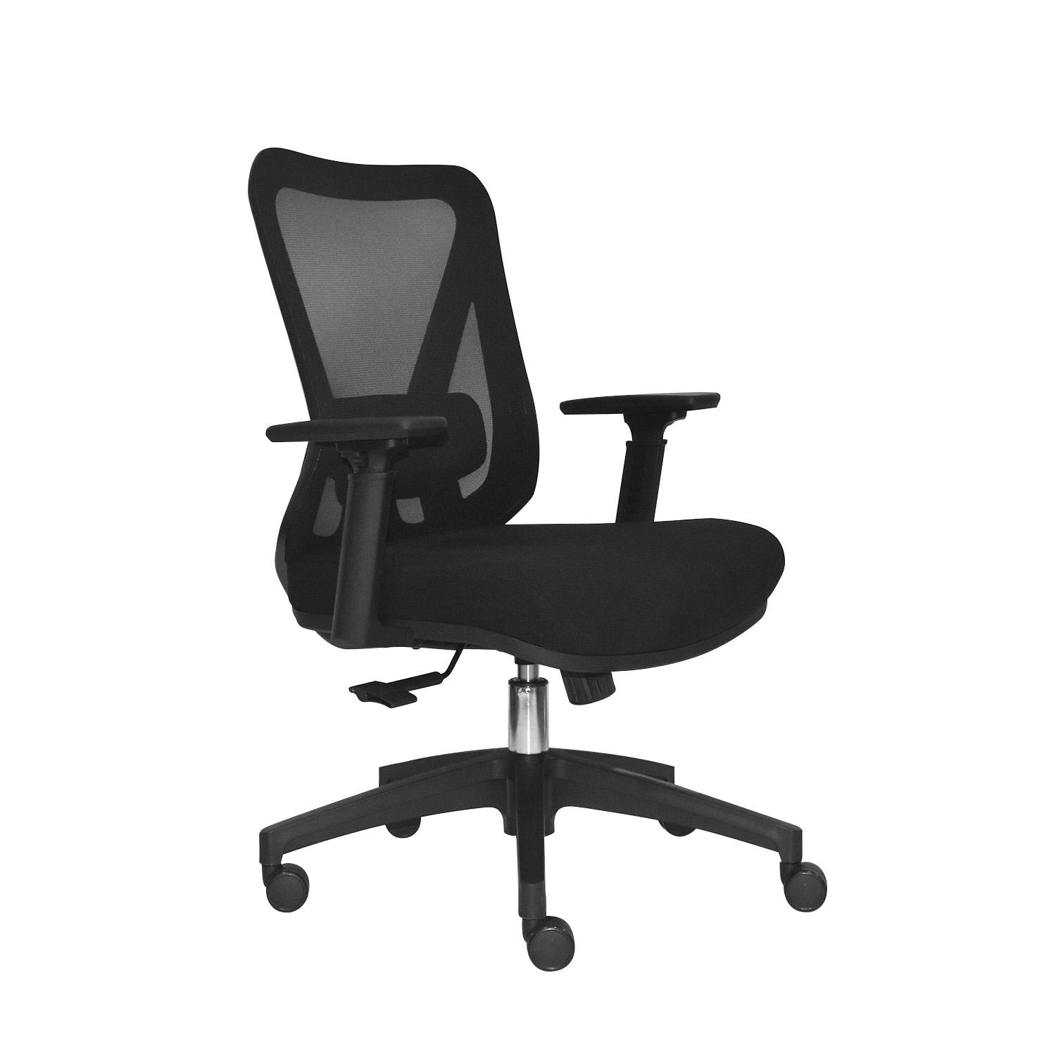 SILLA ERGONÓMICA DOLFIN SYNCRO BRAZOS 3D GERENTE NYLON NEGRO OFIDEAS - 1