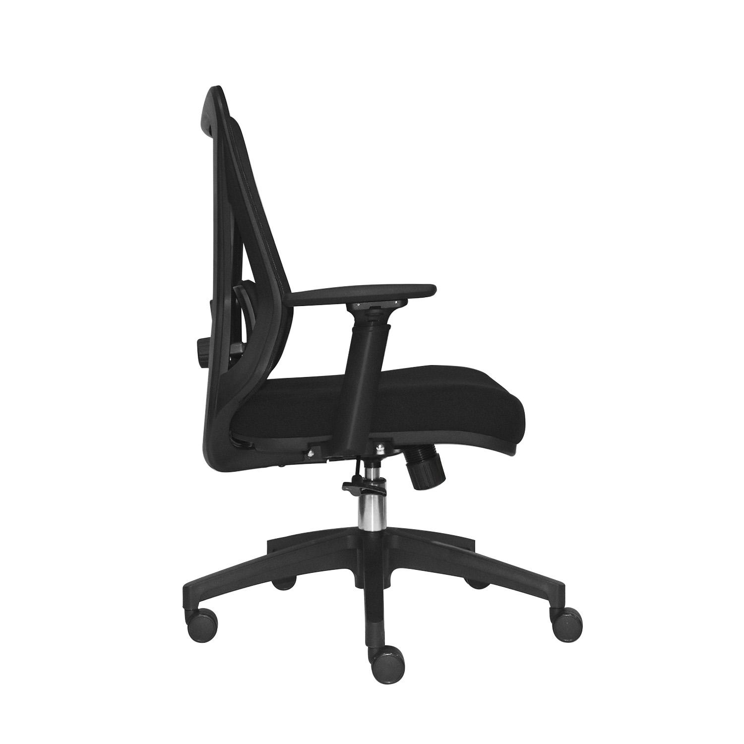 SILLA ERGONÓMICA DOLFIN SYNCRO BRAZOS 3D GERENTE NYLON NEGRO OFIDEAS - 3