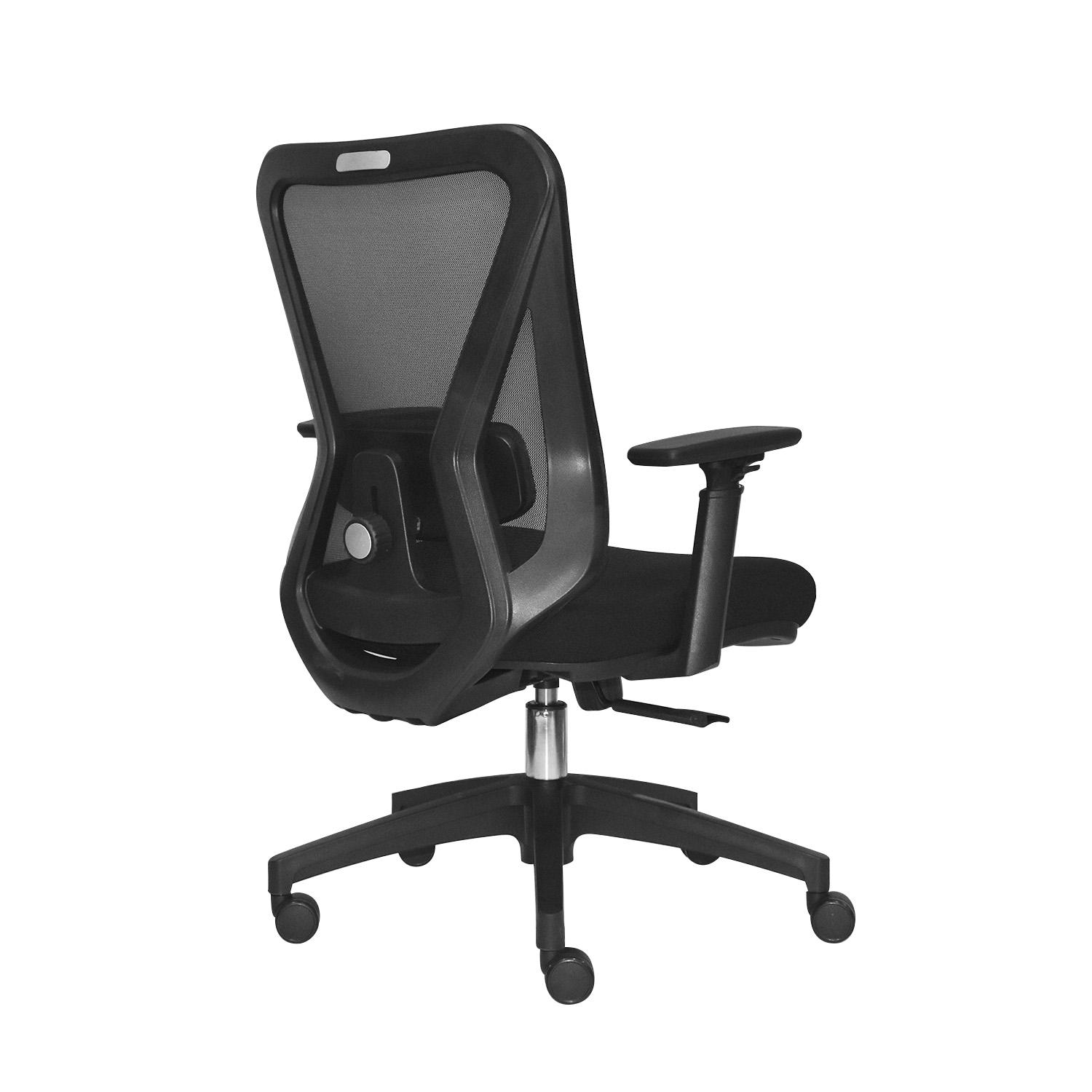 SILLA ERGONÓMICA DOLFIN SYNCRO BRAZOS 3D GERENTE NYLON NEGRO OFIDEAS - 4