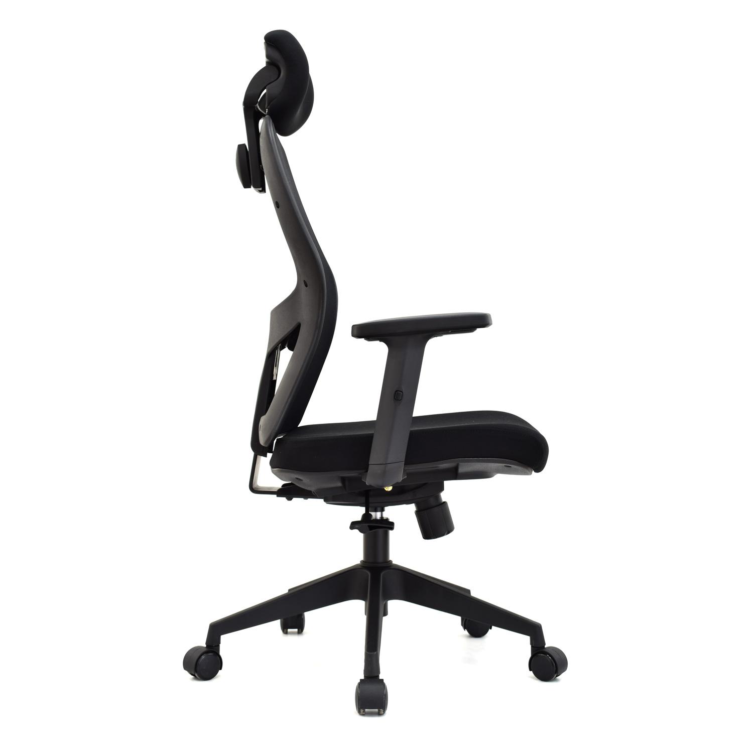 SILLA ERGONÓMICA NORUEGA PRESIDENTE NYLON NEGRO OFIDEAS - 3