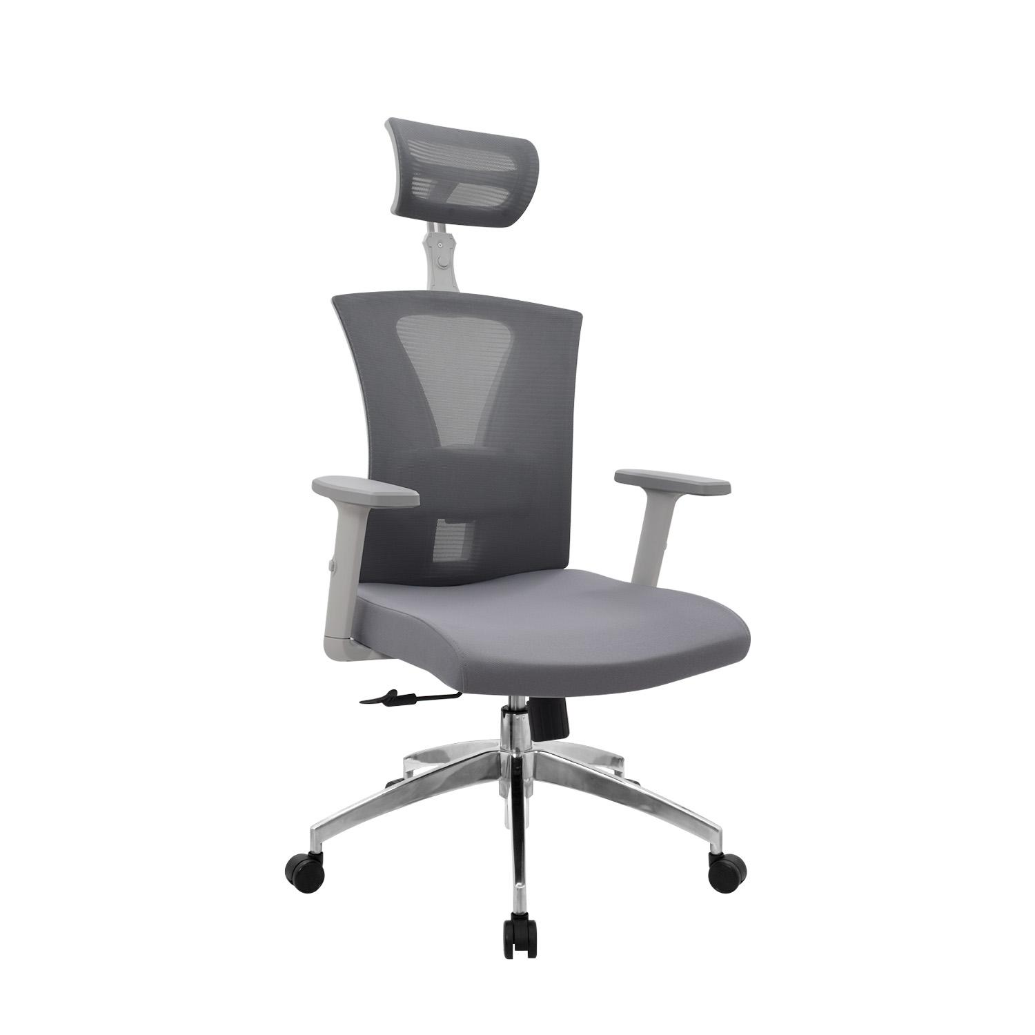 SILLA ERGONÓMICA NIZA PRESIDENTE GRIS ALUMINIO OFIDEAS - 1