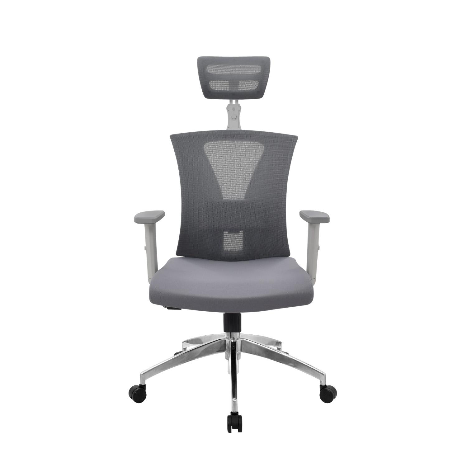 SILLA ERGONÓMICA NIZA PRESIDENTE GRIS ALUMINIO OFIDEAS - 2