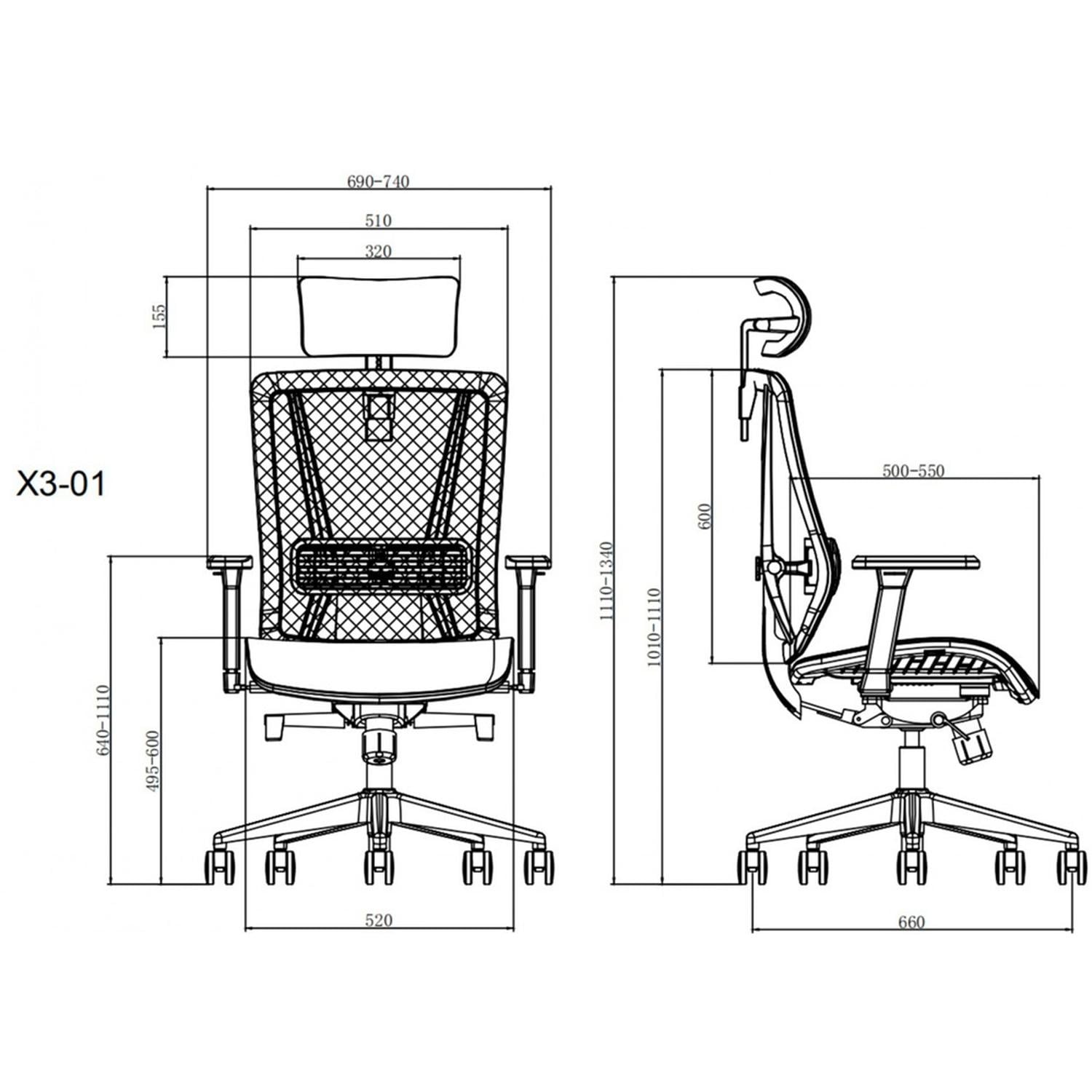 SILLA ERGONÓMICA SWIFT PREMIUM NEGRO OFIDEAS - 4