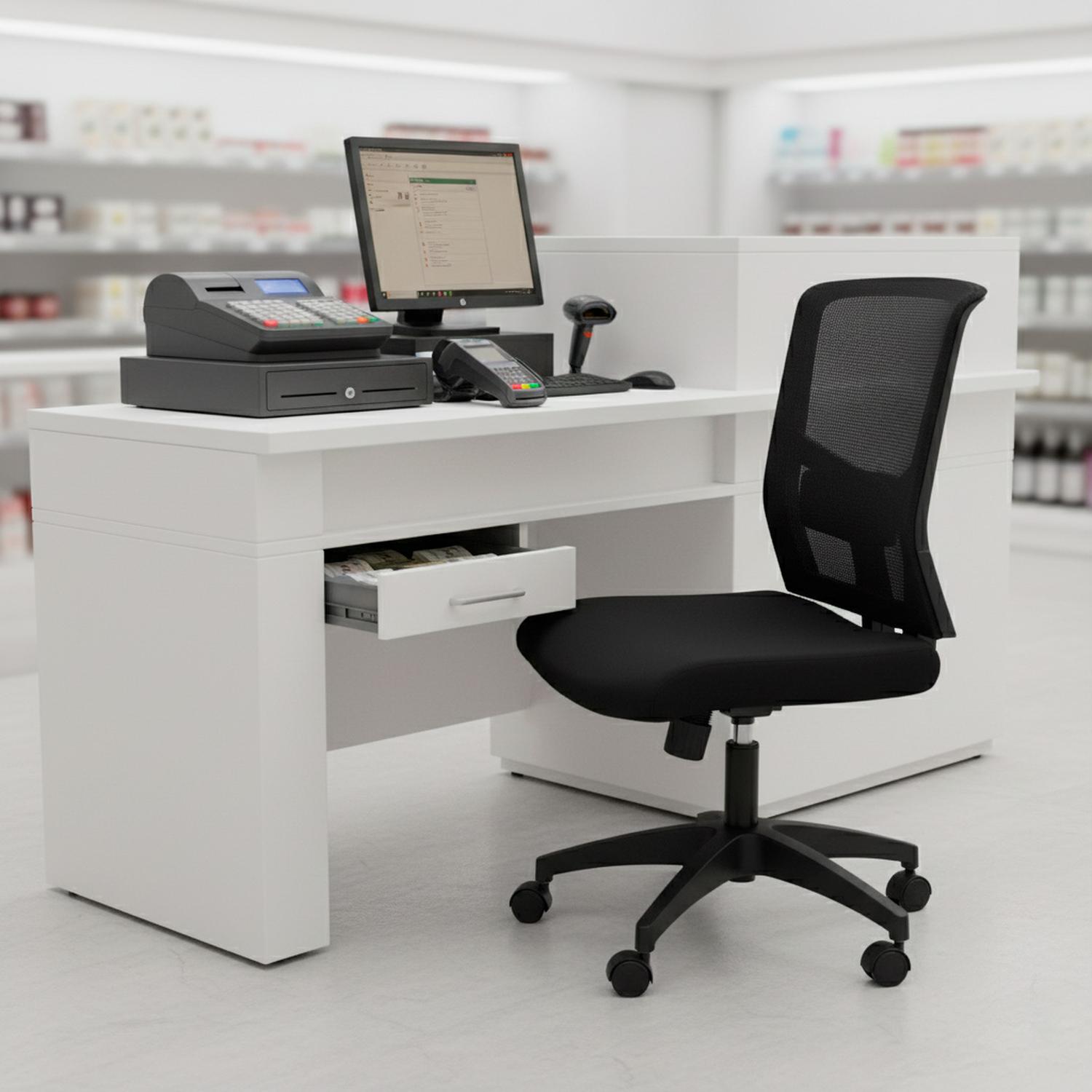 SILLA ERGONÓMICA DELPHI I NEGRO NYLON SIN BRAZOS OFIDEAS - 5