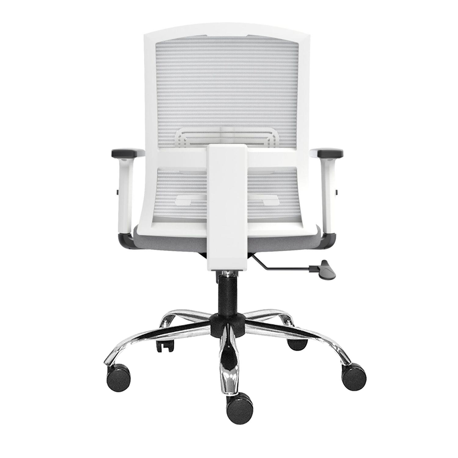 SILLA ERGONÓMICA MONK SEMIRECLINABLE GERENTE CROMADO GRIS EB OFIDEAS - 3