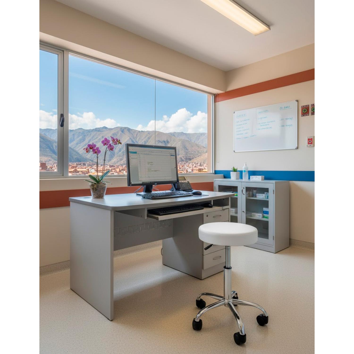 TABURETE WORK PREMIUM SIN RESPALDAR BLANCO OFIDEAS - 3
