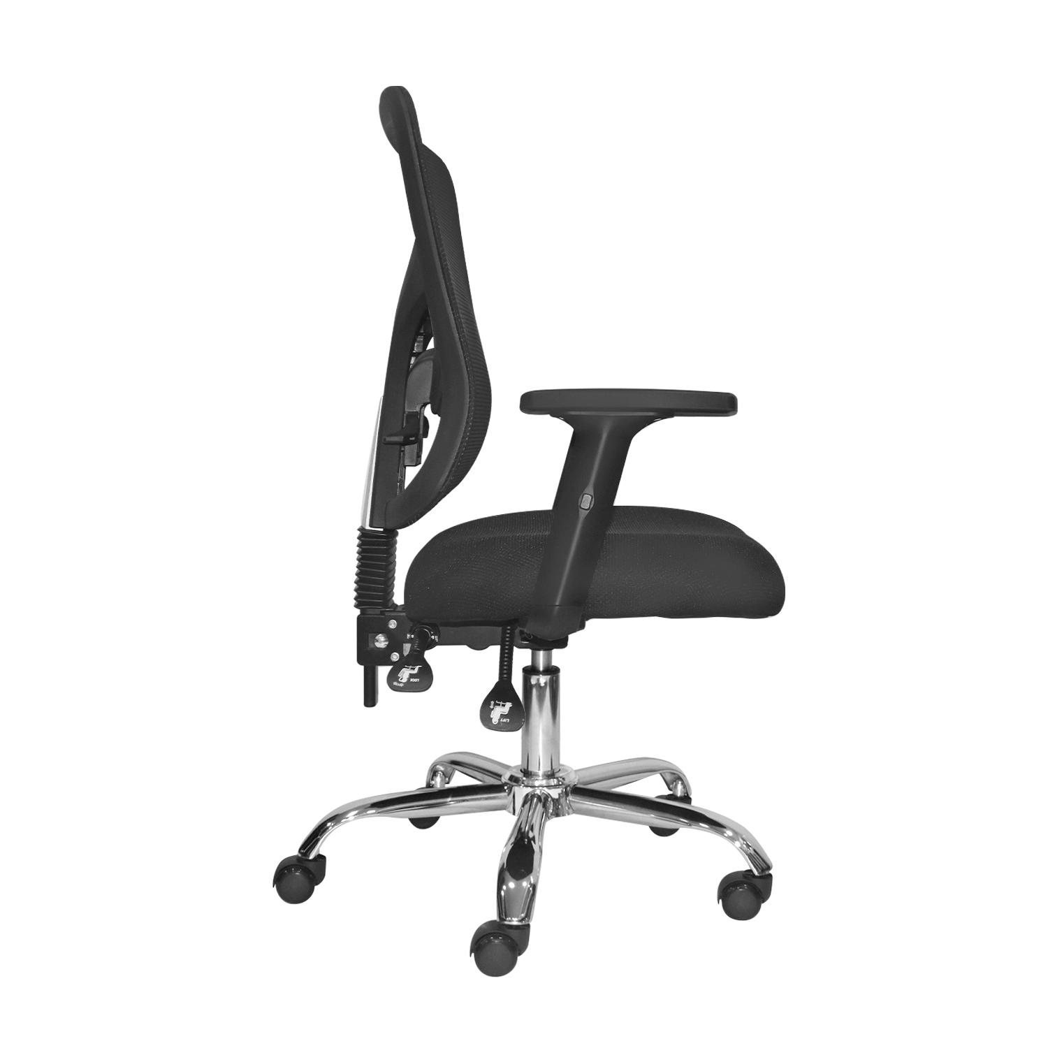 SILLA ERGONÓMICA FONE ULTRA GERENTE CROMADO NEGRO OFIDEAS - 3