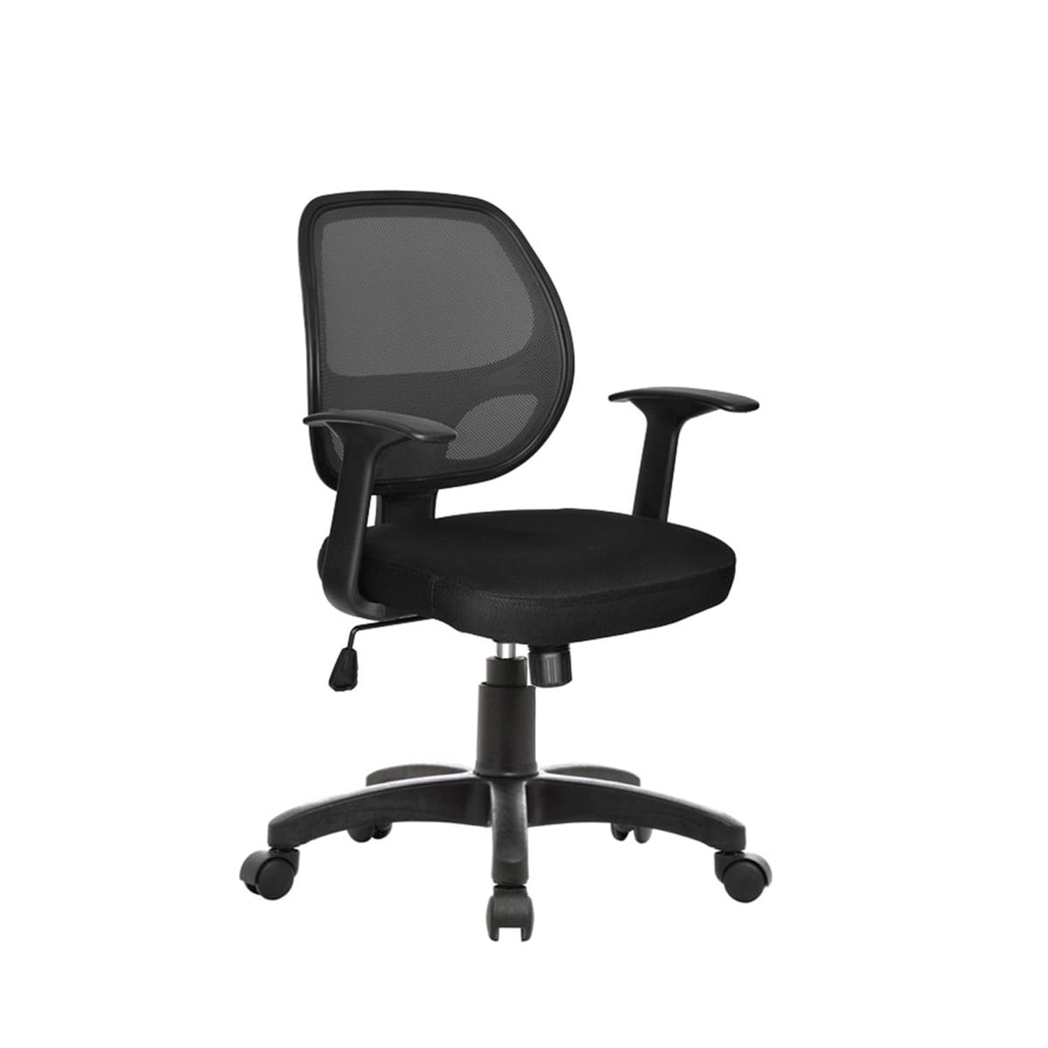 SILLA GIRATORIA MALI CON BRAZOS NYLON NEGRO OFIDEAS - 1