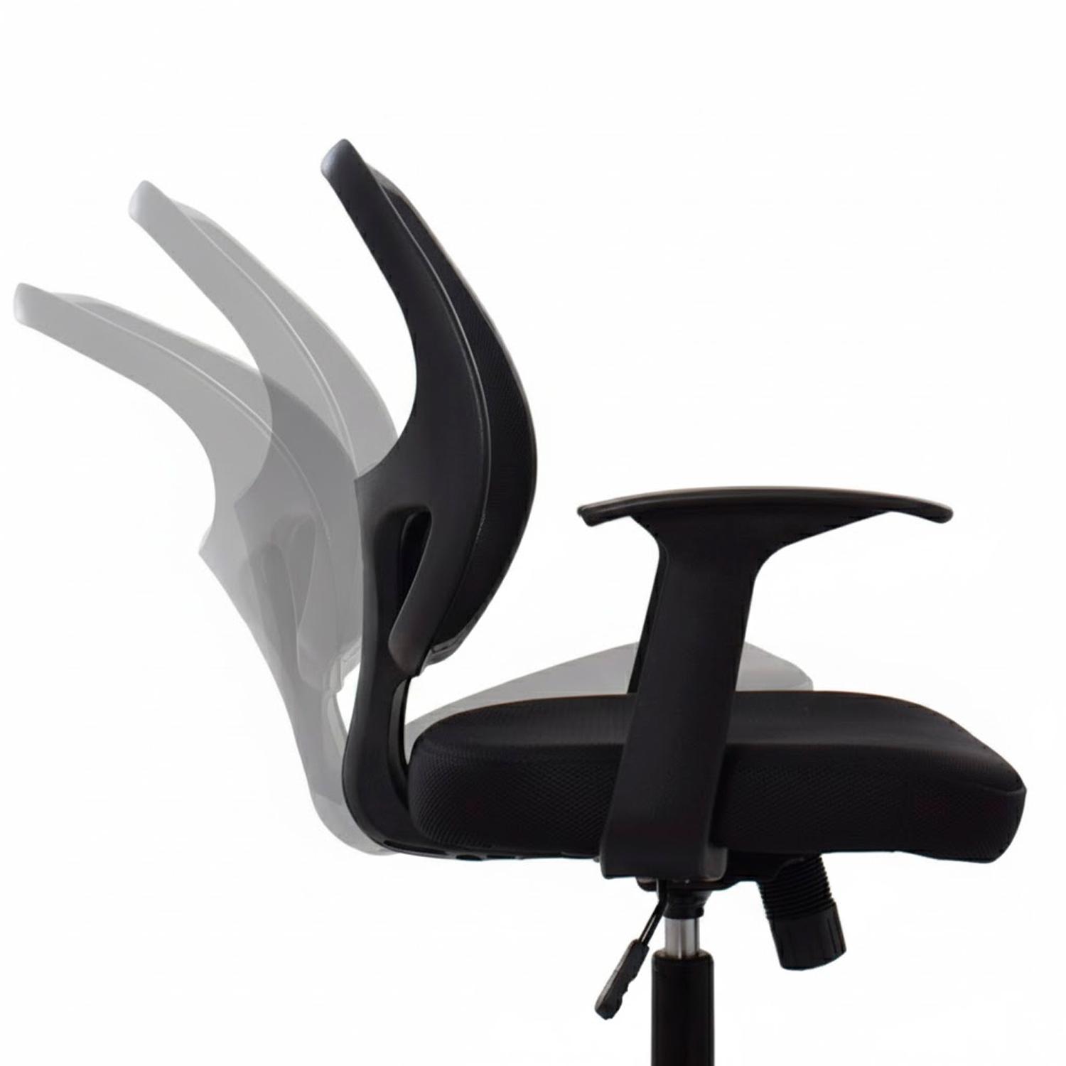 SILLA GIRATORIA MALI CON BRAZOS NYLON NEGRO OFIDEAS - 3