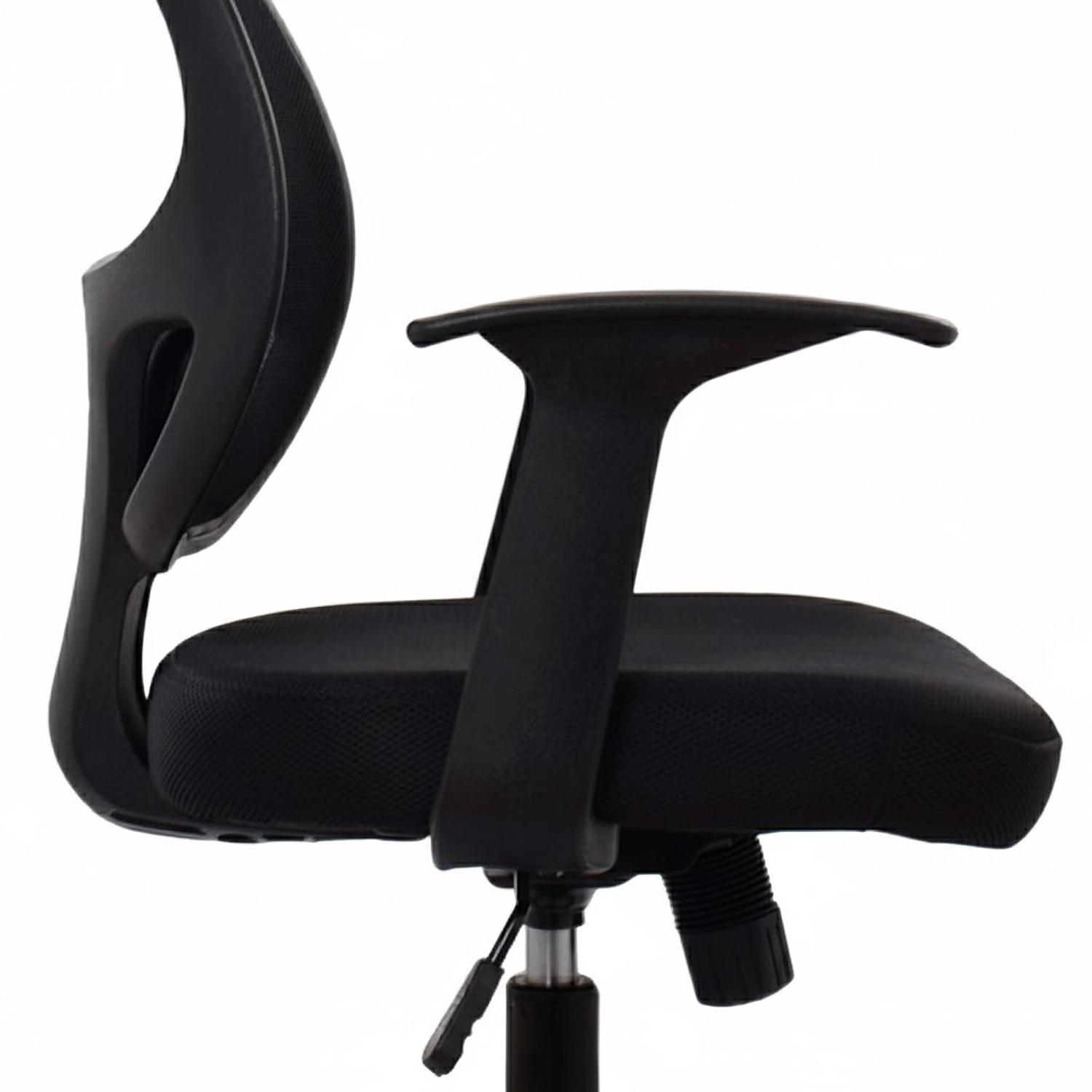 SILLA GIRATORIA MALI CON BRAZOS NYLON NEGRO OFIDEAS - 4