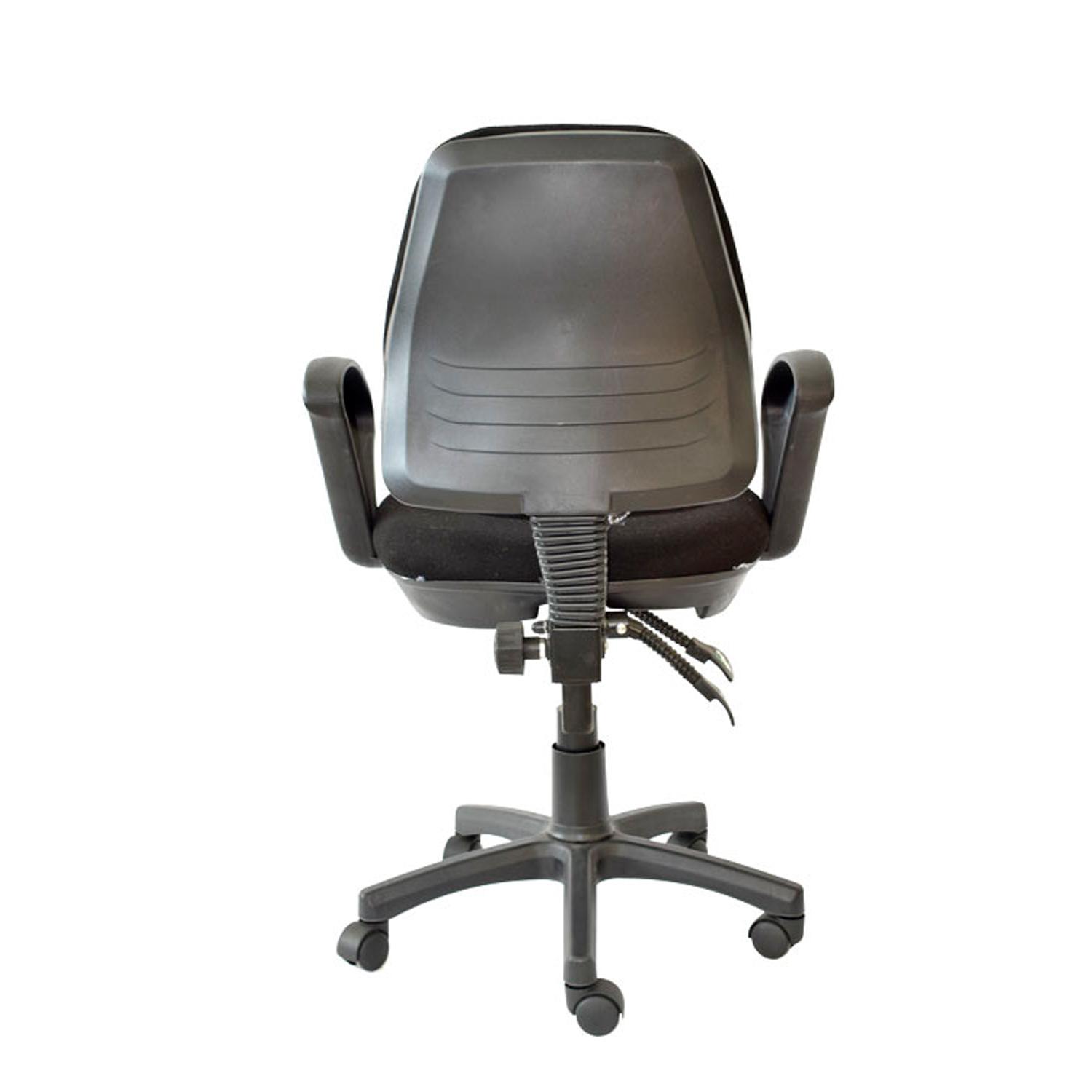 SILLA GIRATORIA LEE NEGRO BRAZOS FIJOS OFIDEAS - 3