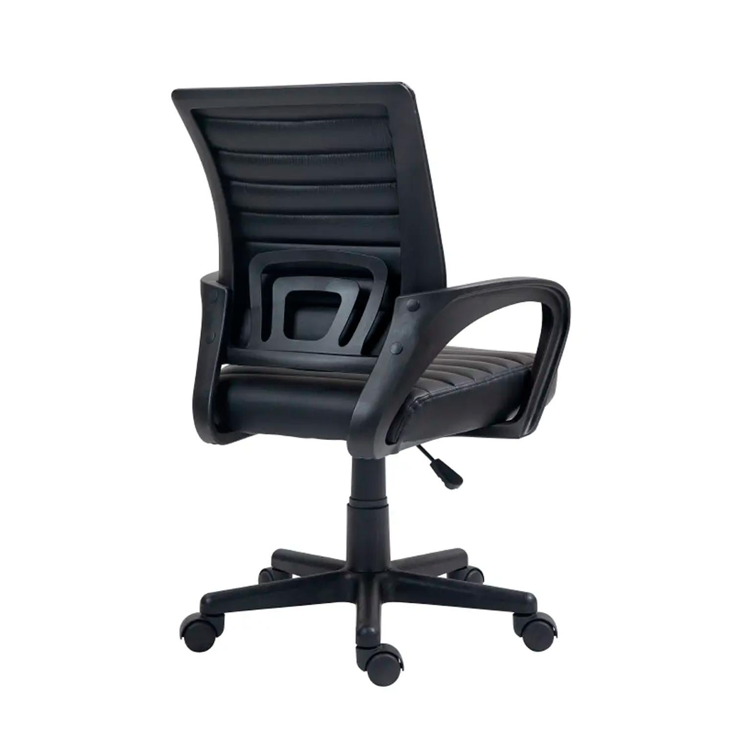 SILLA DE OFICINA EJECUTIVA ESPAÑA CUERO NEGRO OFIDEAS - 3