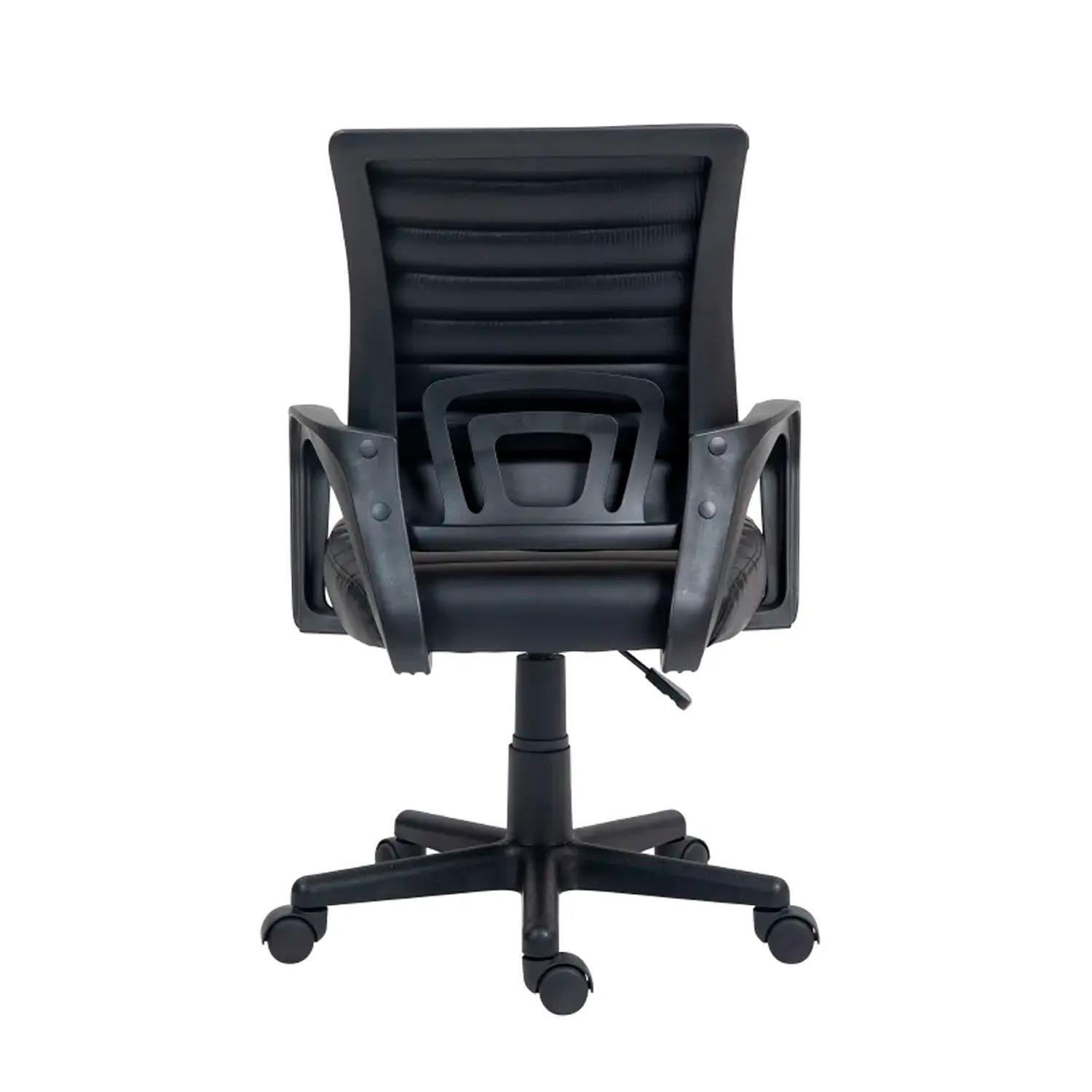 SILLA DE OFICINA EJECUTIVA ESPAÑA CUERO NEGRO OFIDEAS - 4