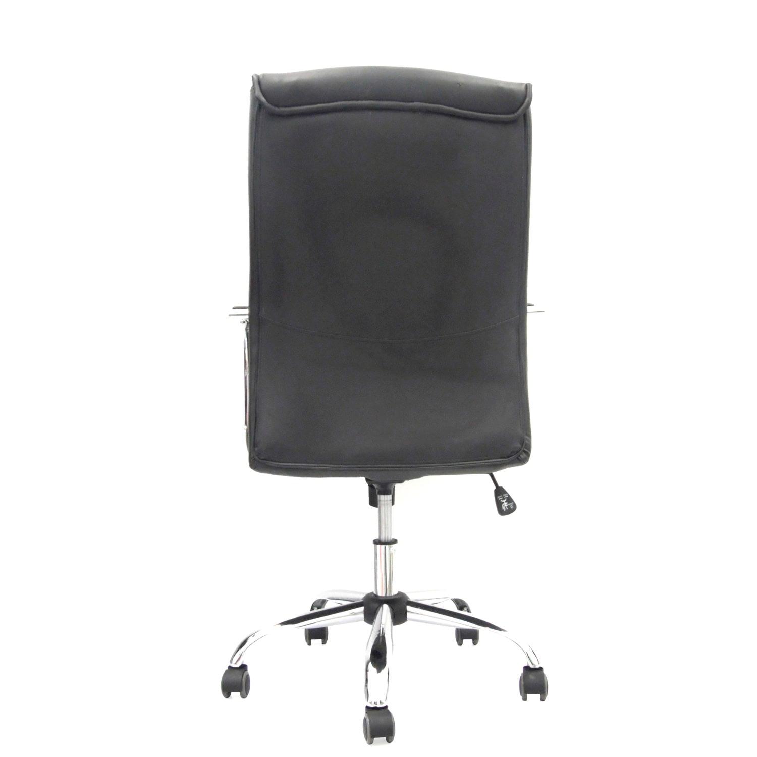 SILLA GIRATORIA YORKI CUERO NEGRO OFIDEAS - 4