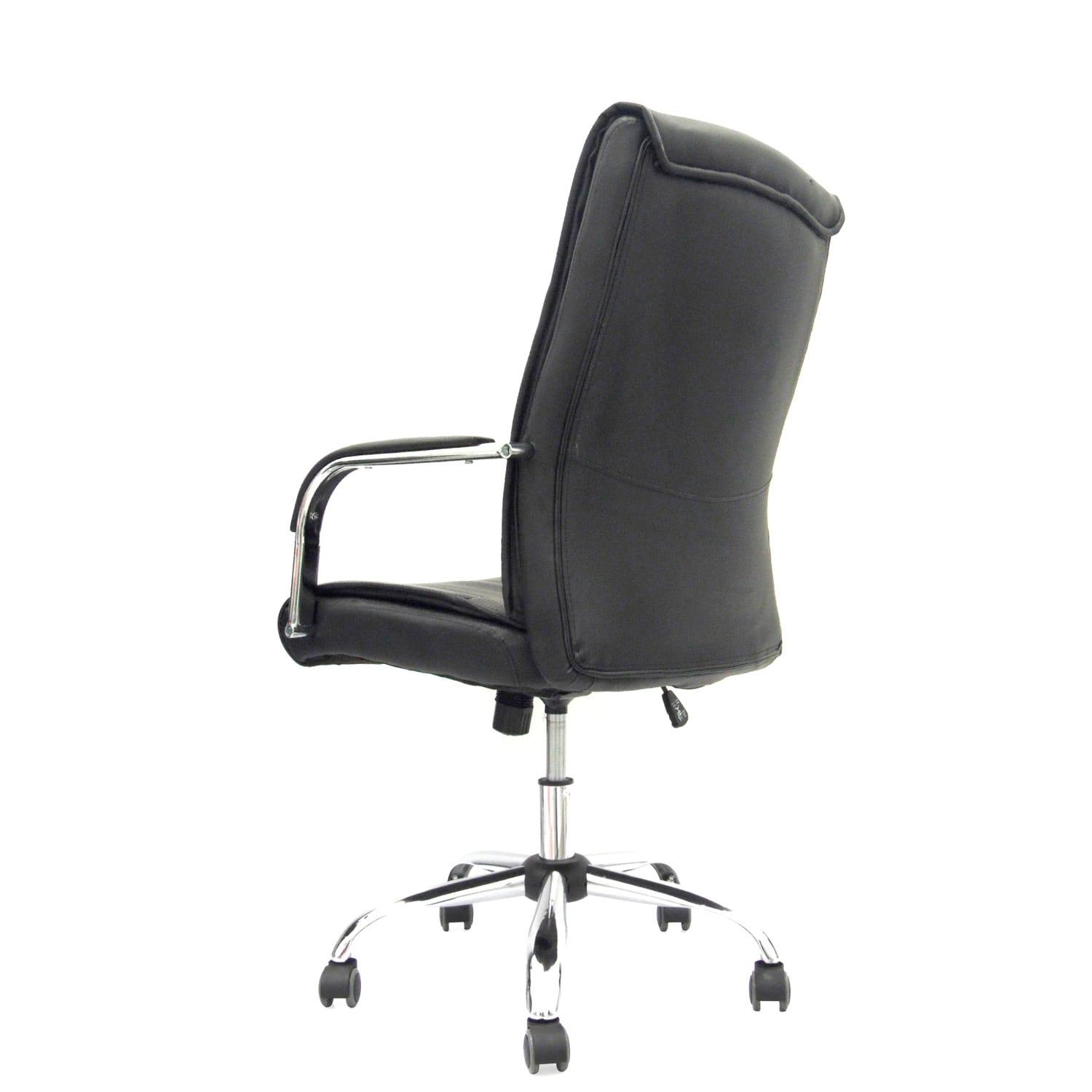 SILLA GIRATORIA YORKI CUERO NEGRO OFIDEAS - 5