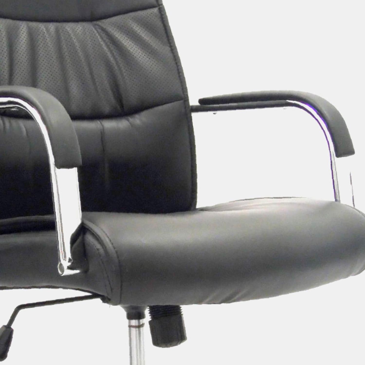 SILLA GIRATORIA YORKI CUERO NEGRO OFIDEAS - 6