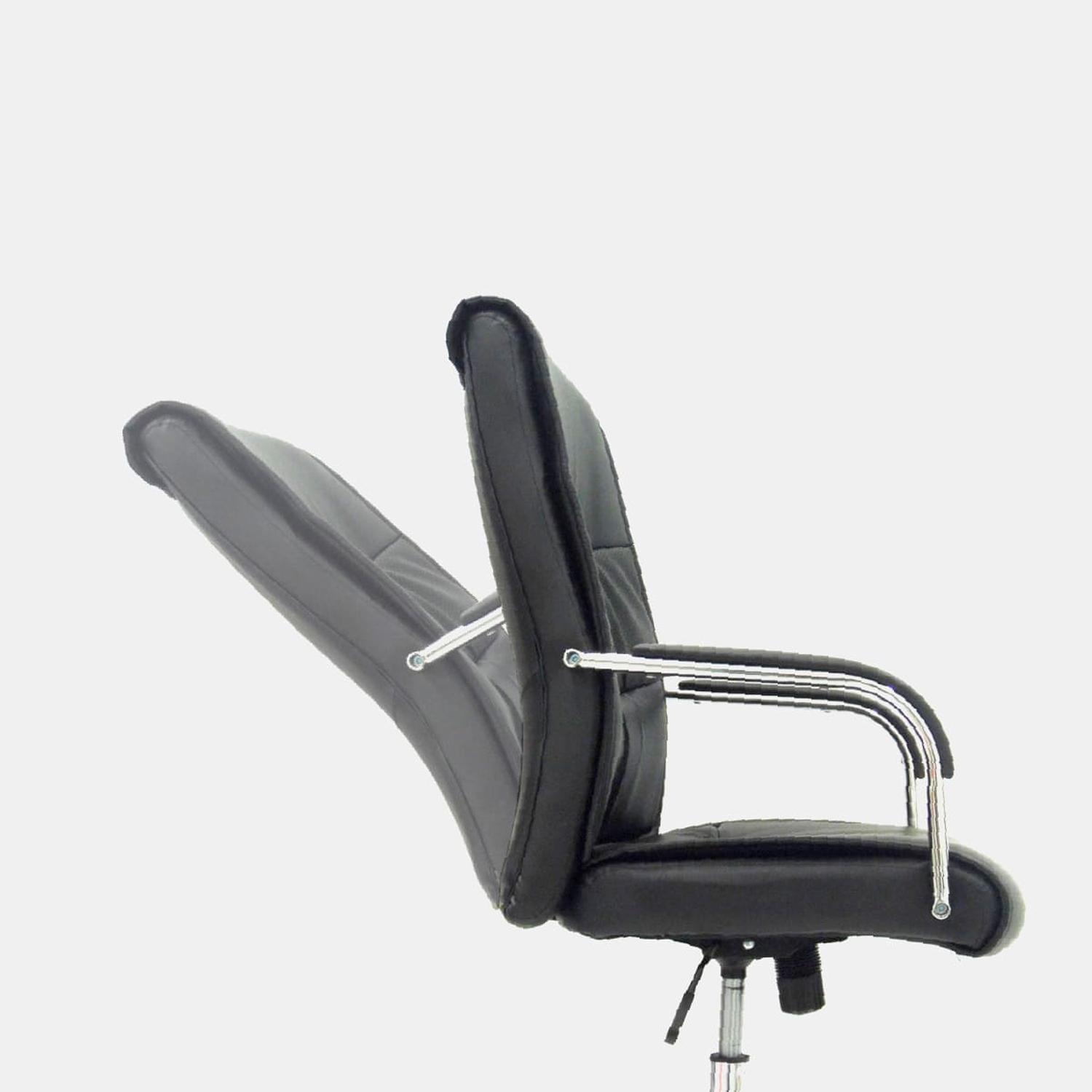 SILLA GIRATORIA YORKI CUERO NEGRO OFIDEAS - 9