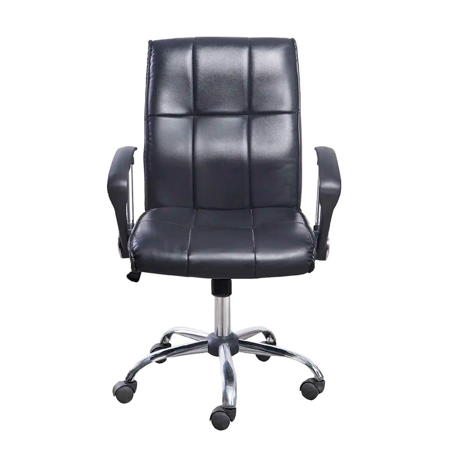 SILLA DE OFICINA DALLAS CUERO NEGRO OFIDEAS - 2