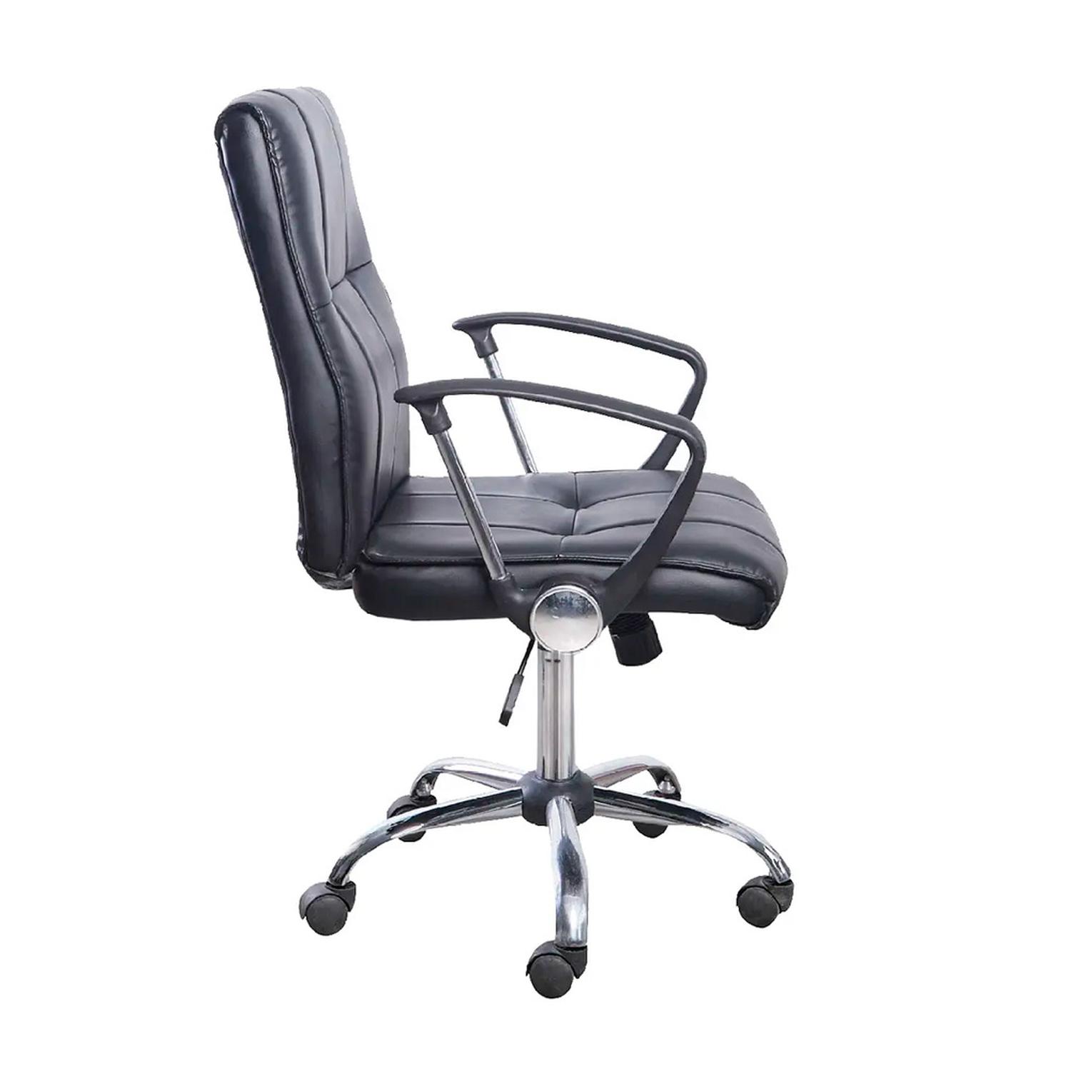 SILLA DE OFICINA DALLAS CUERO NEGRO OFIDEAS - 3