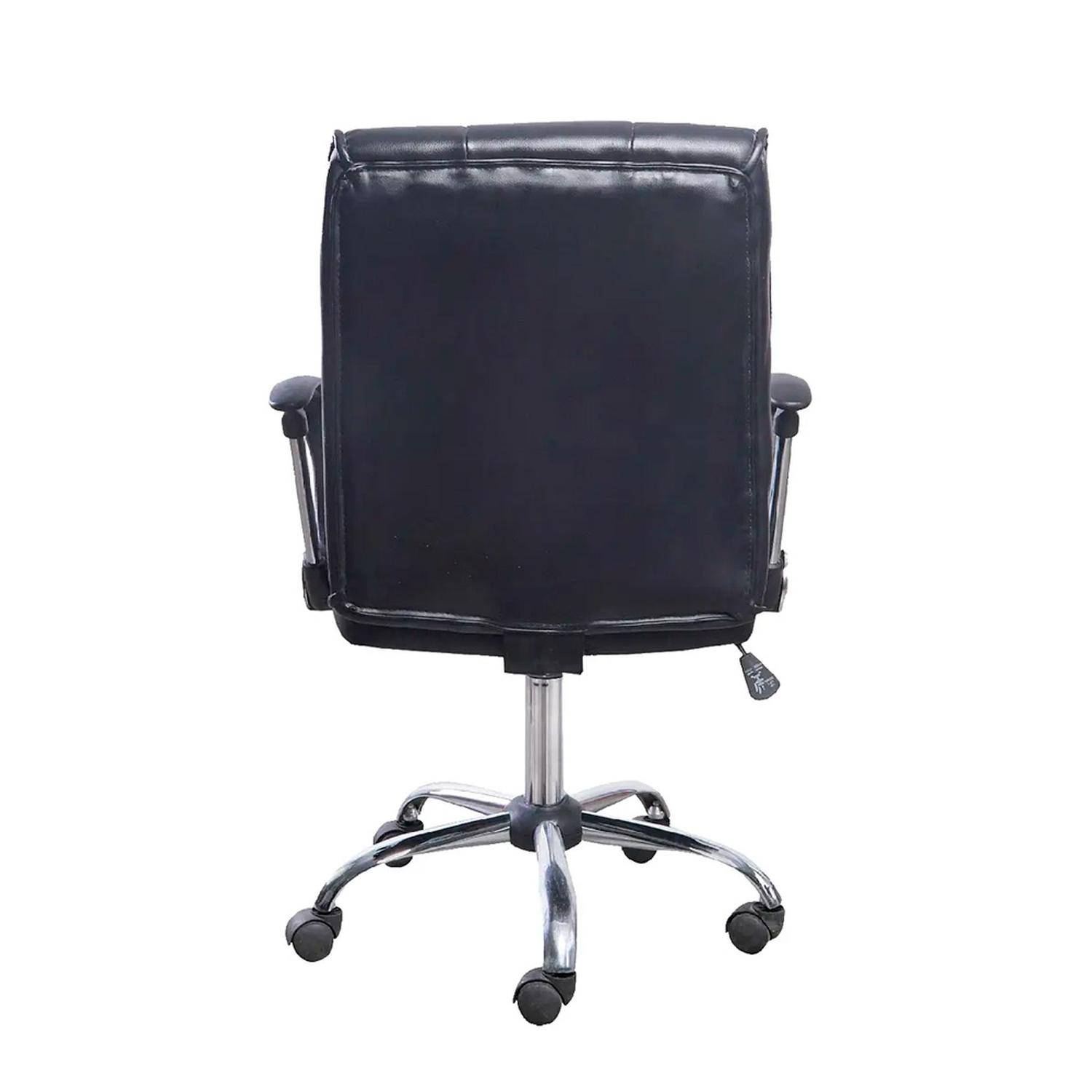 SILLA DE OFICINA DALLAS CUERO NEGRO OFIDEAS - 4
