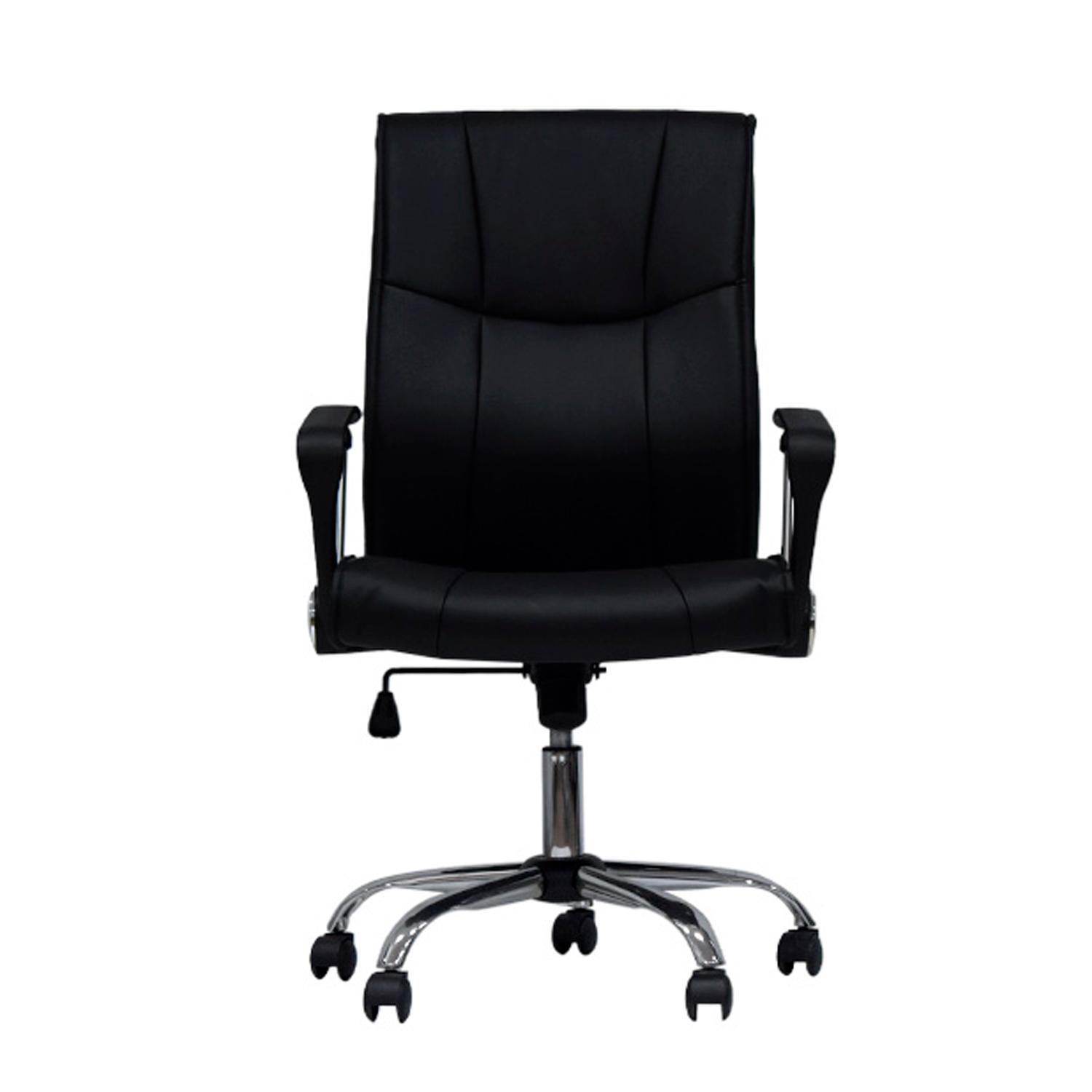 SILLA GIRATORIA JOY CUERO NEGRO OFIDEAS - 2