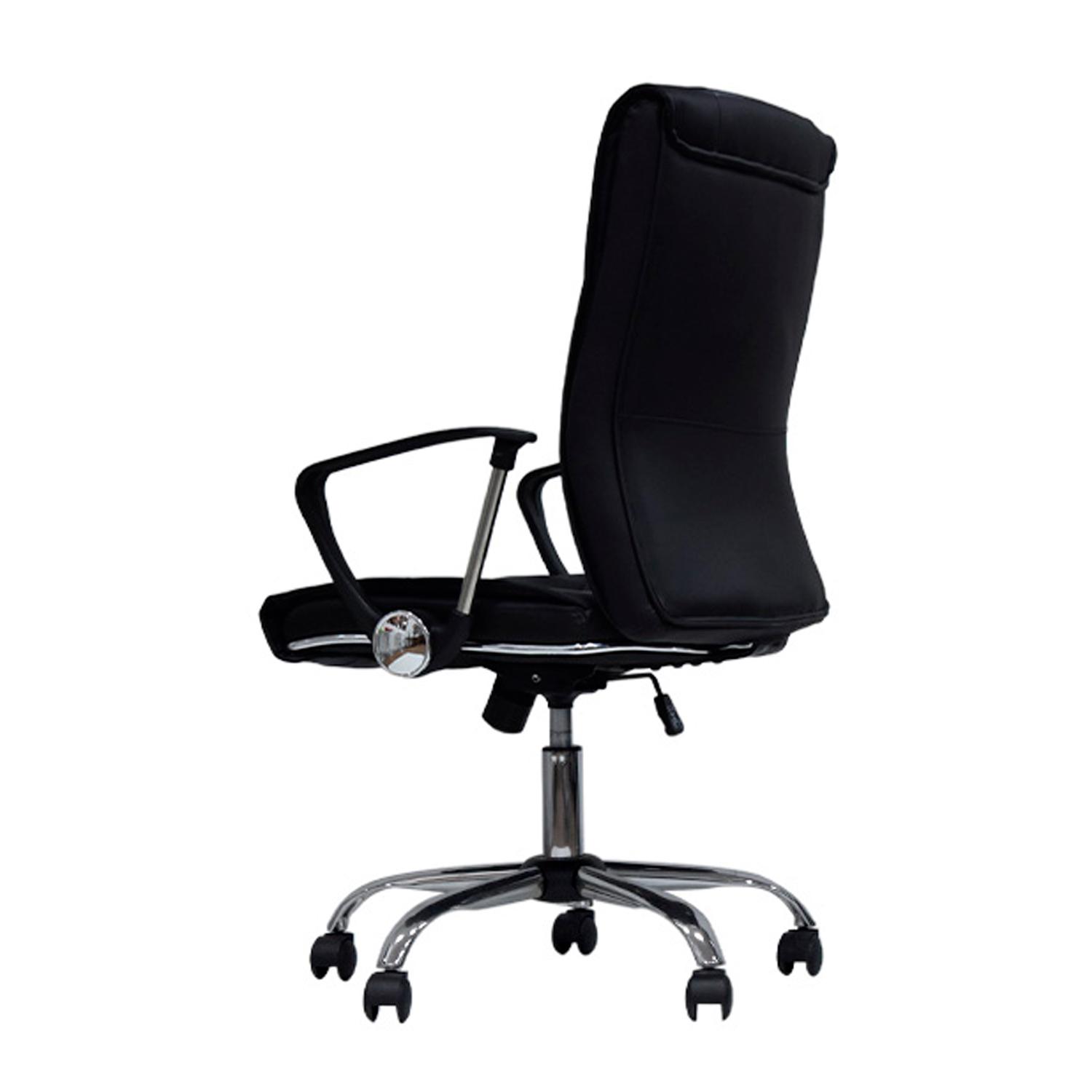 SILLA GIRATORIA JOY CUERO NEGRO OFIDEAS - 4