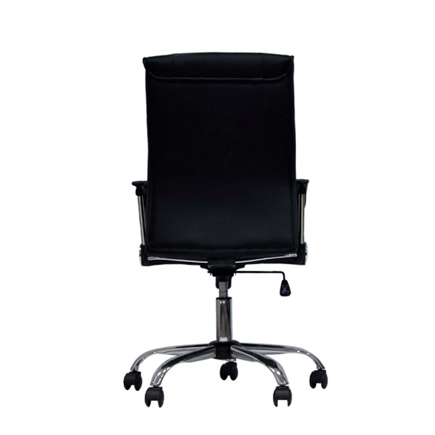 SILLA GIRATORIA JOY CUERO NEGRO OFIDEAS - 5