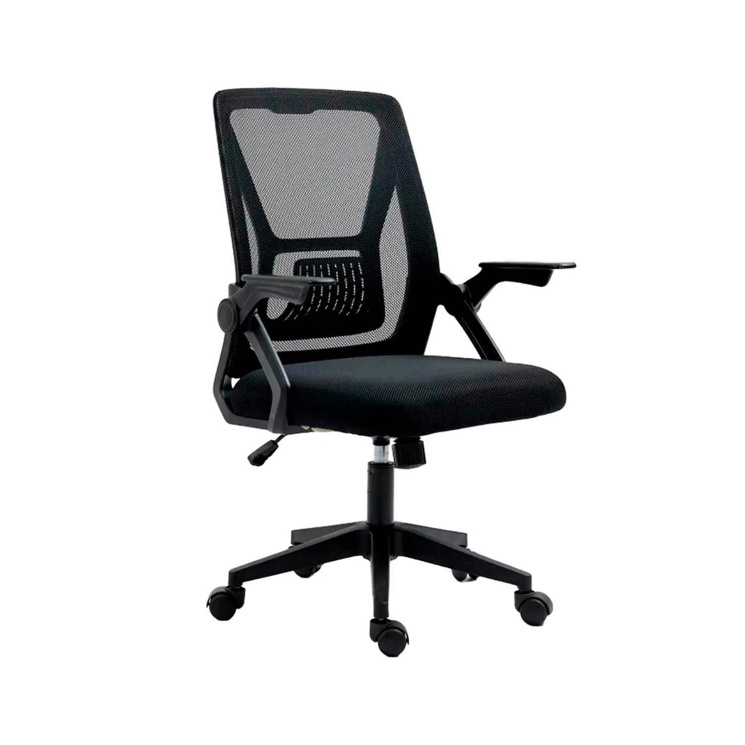 SILLA DE OFICINA BRAZOS ABATIBLES BELGICA NEGRO OFIDEAS - 1
