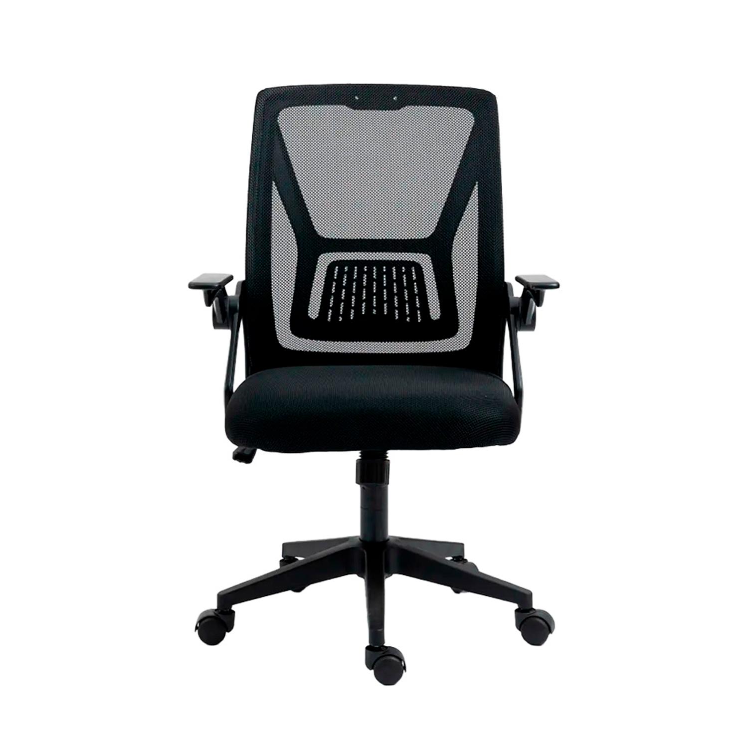 SILLA DE OFICINA BRAZOS ABATIBLES BELGICA NEGRO OFIDEAS - 2