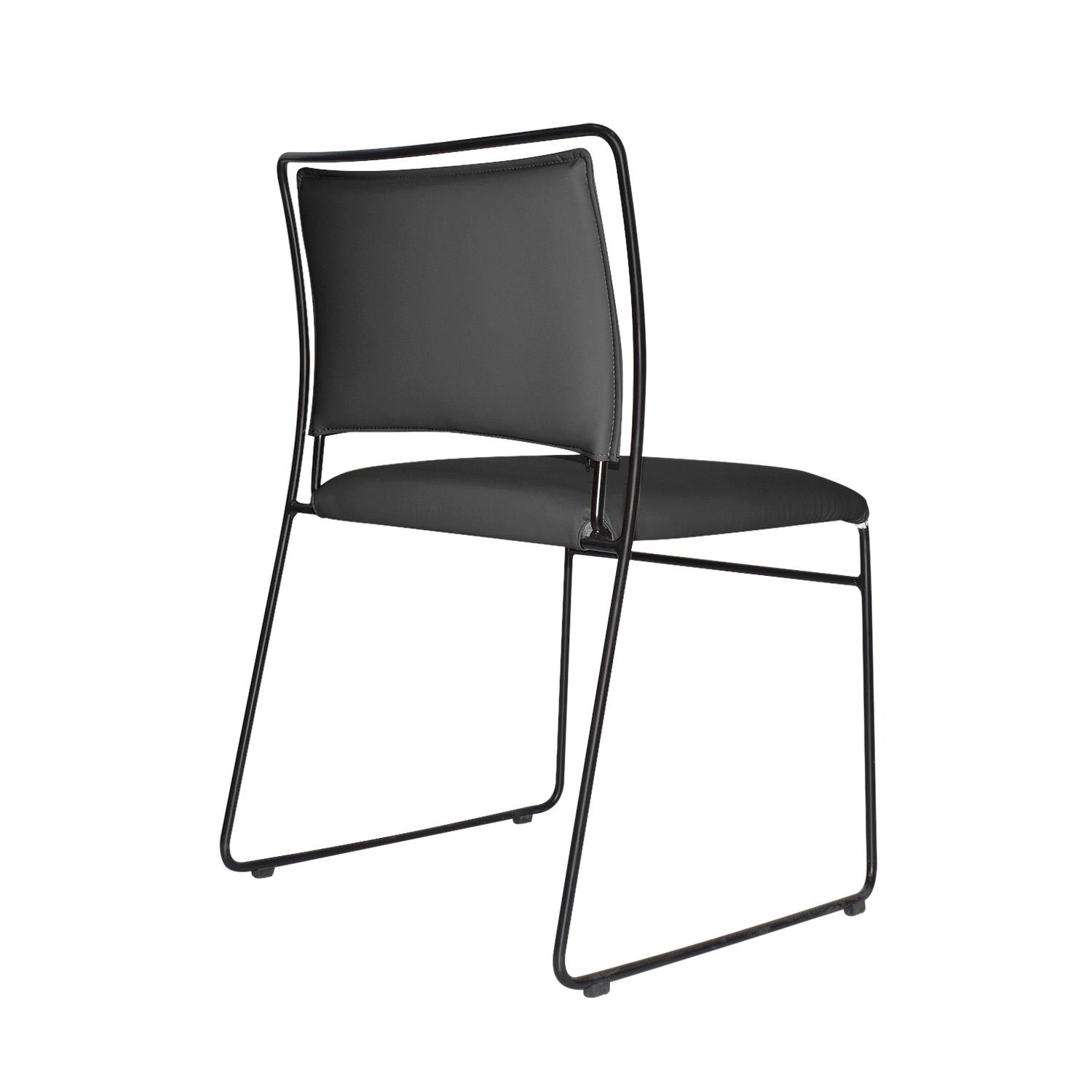 SILLA DE VISITA FIJA INTERLOCUTOR TRED NEGRO OFIDEAS - 4
