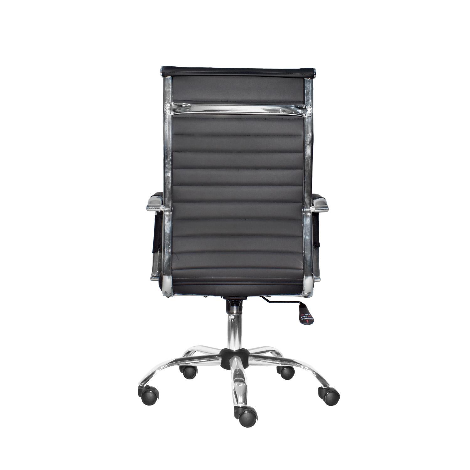 SILLA GIRATORIA ODRA CUERO NEGRO OFIDEAS - 5