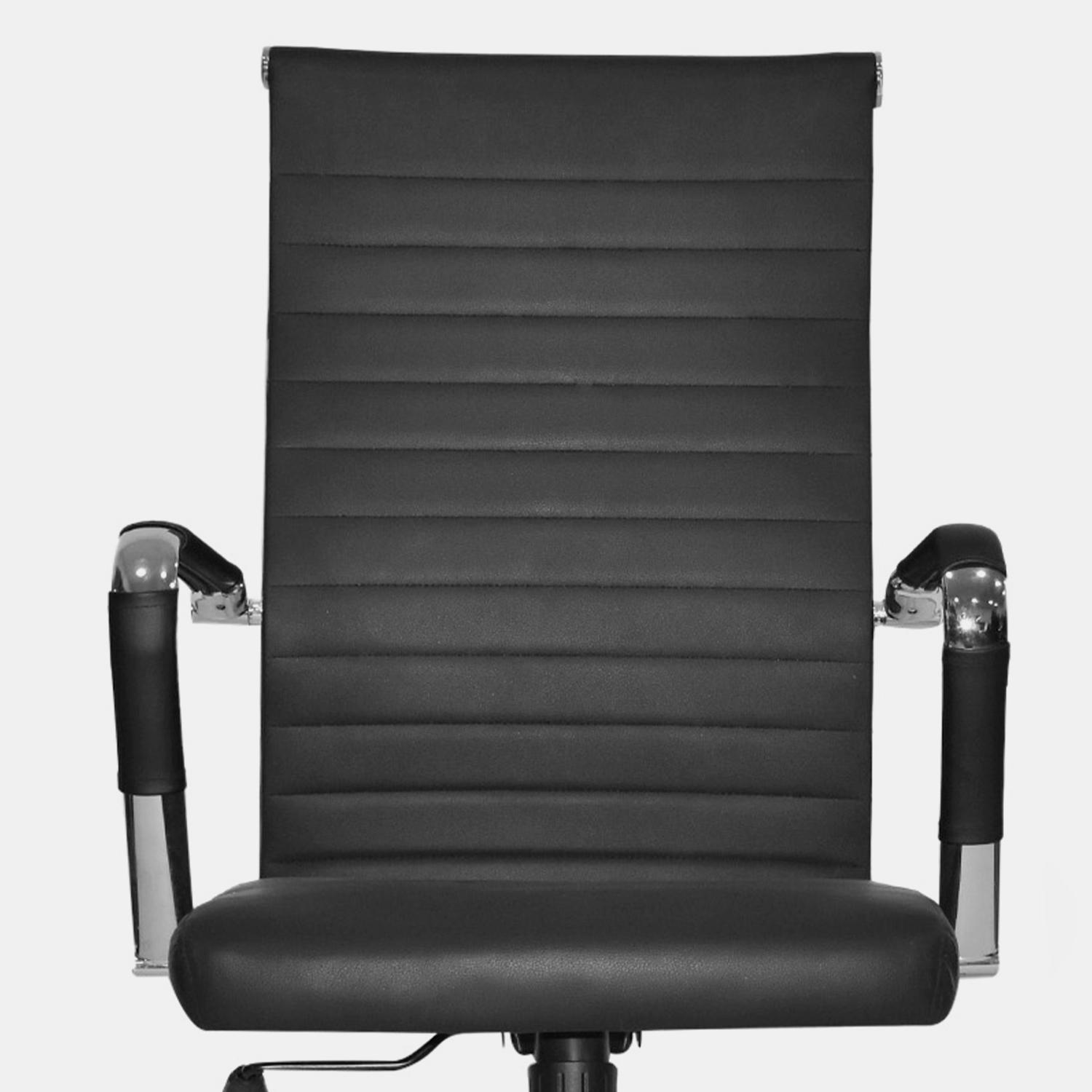 SILLA GIRATORIA ODRA CUERO NEGRO OFIDEAS - 8