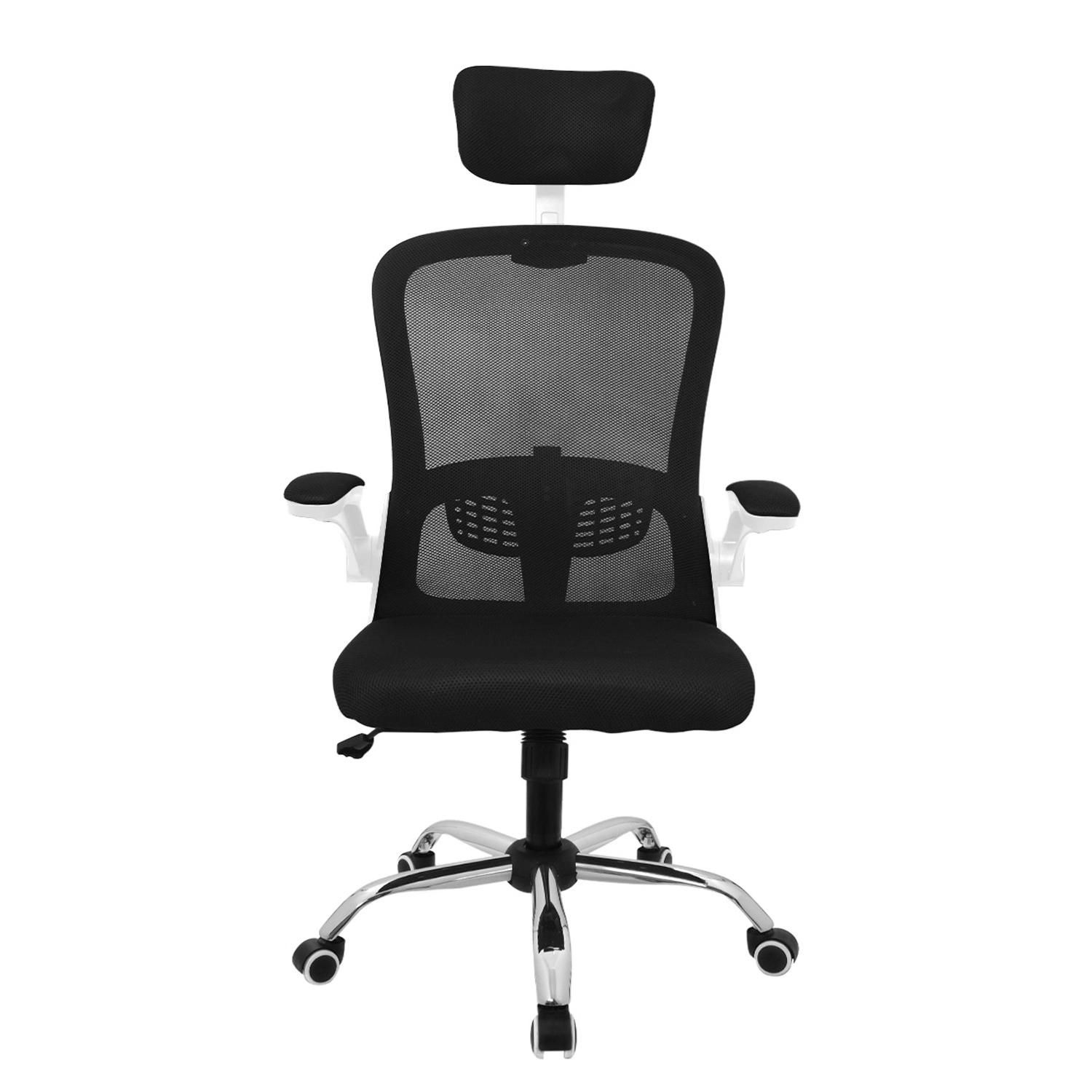 SILLA GIRATORIA EVOK BRAZOS ABATIBLES BLANCO/NEGRO OFIDEAS - 2
