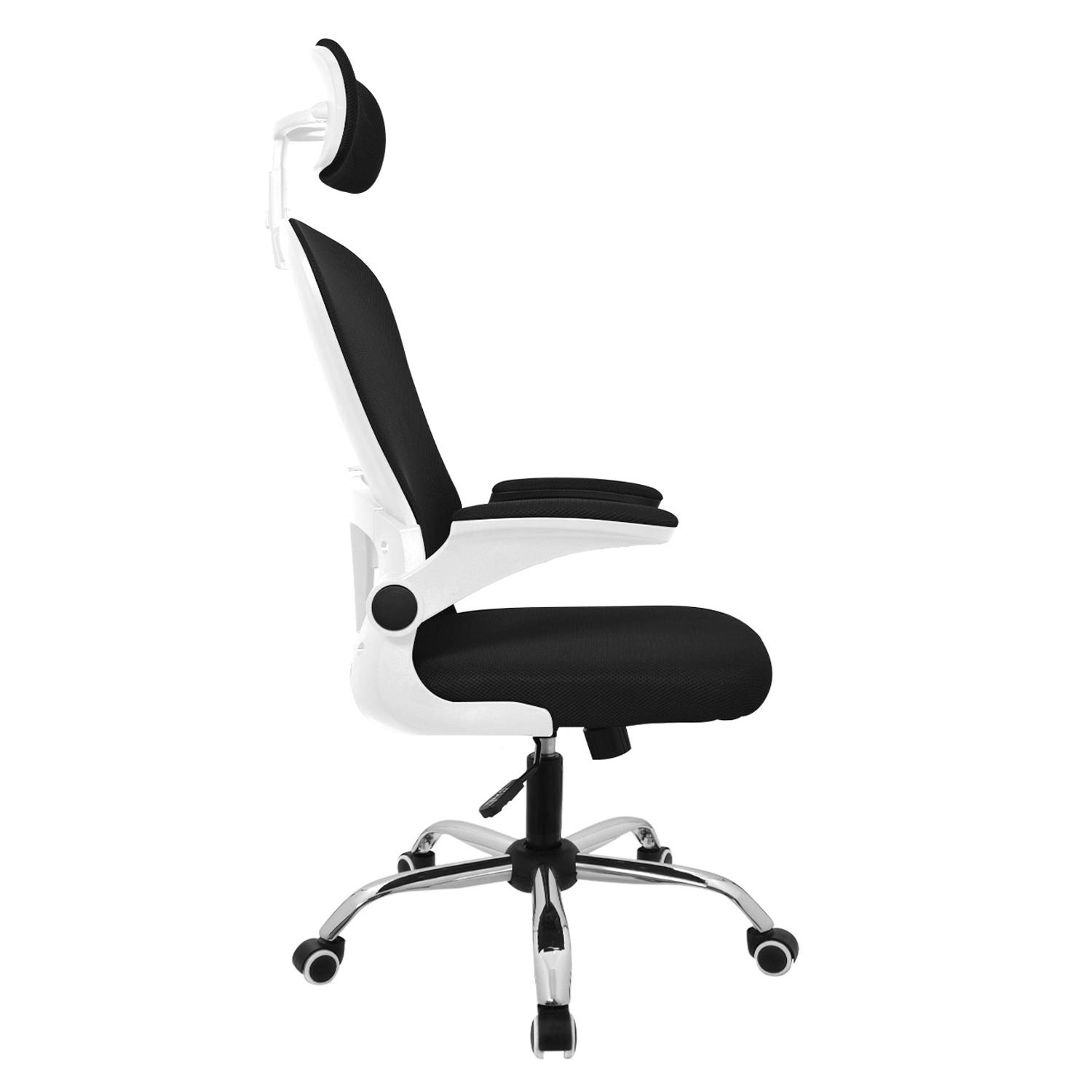 SILLA GIRATORIA EVOK BRAZOS ABATIBLES BLANCO/NEGRO OFIDEAS - 3
