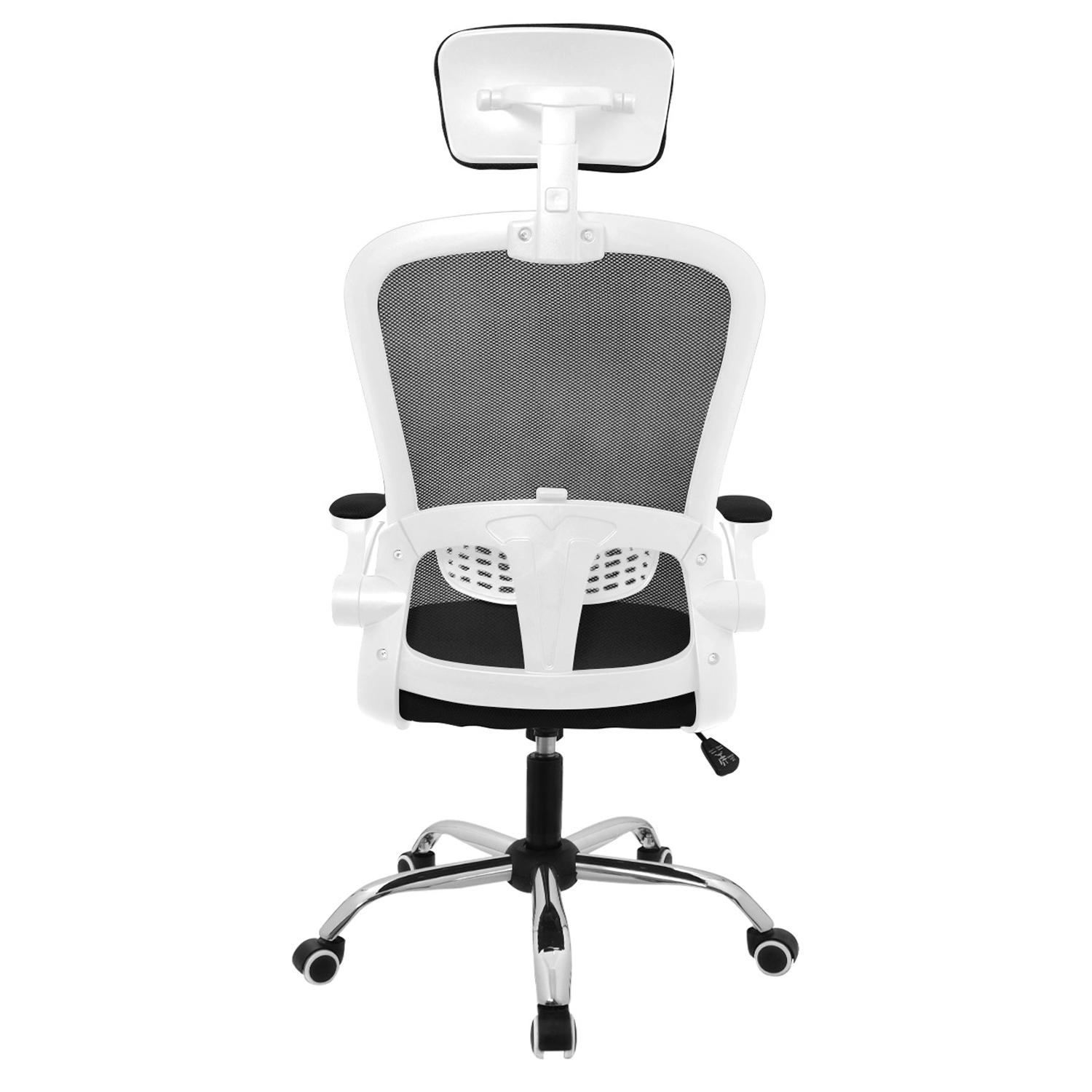 SILLA GIRATORIA EVOK BRAZOS ABATIBLES BLANCO/NEGRO OFIDEAS - 4