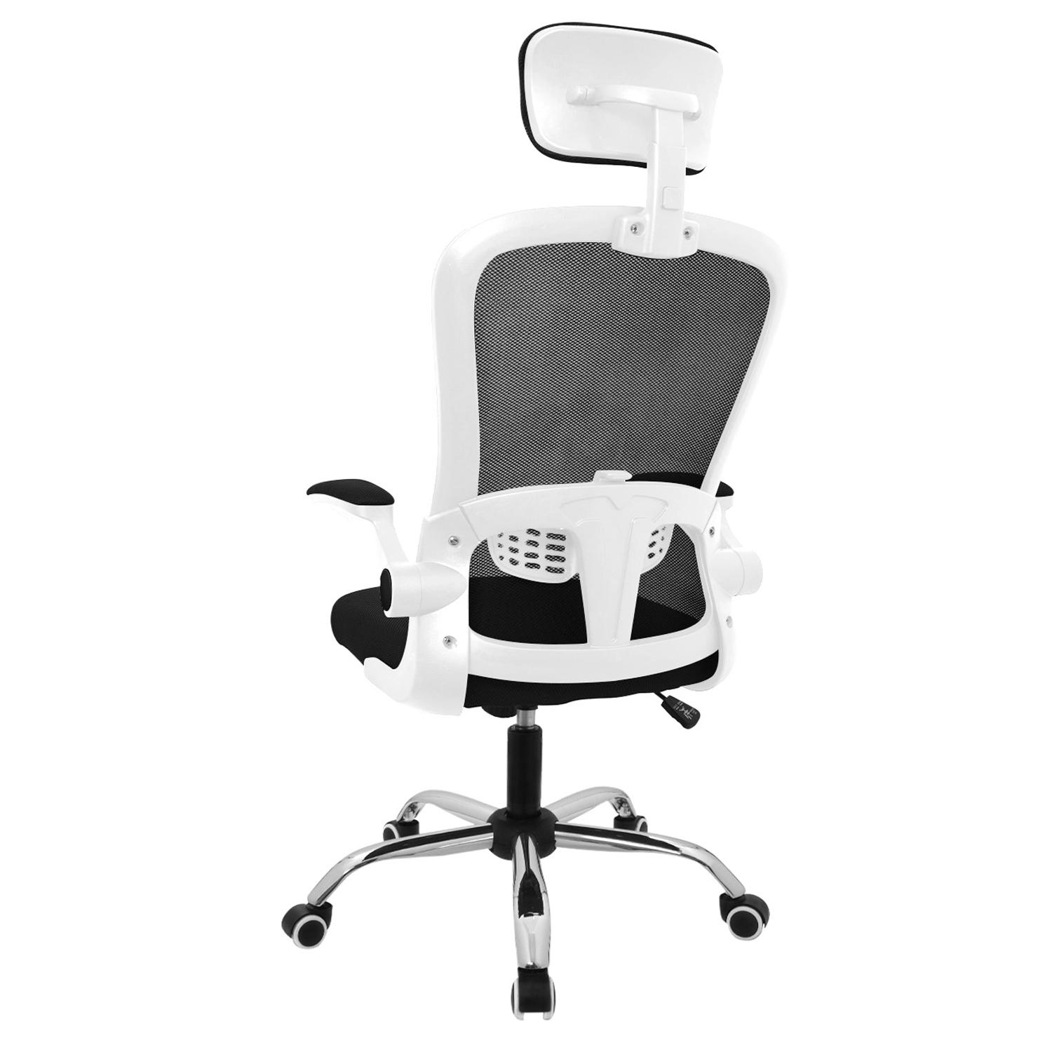 SILLA GIRATORIA EVOK BRAZOS ABATIBLES BLANCO/NEGRO OFIDEAS - 5
