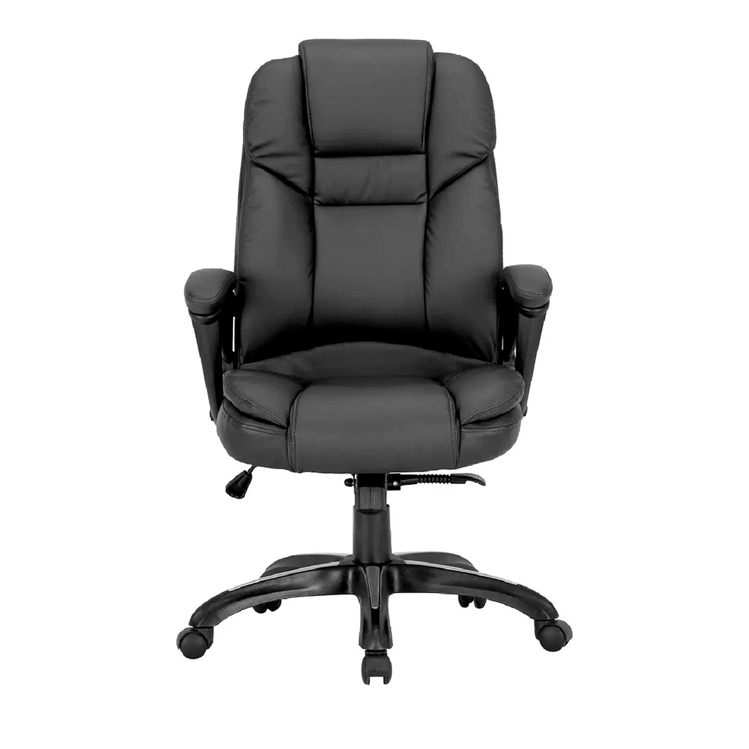 SILLA GIRATORIA PREMIUM CUERO NEGRO OFIDEAS - 2