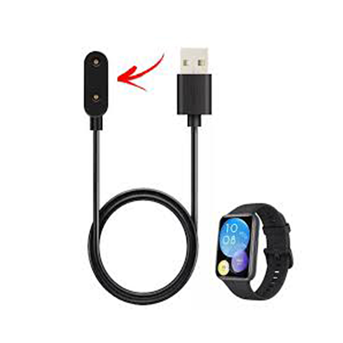 CARGADOR CABLE PARA H.  WATCH FIT MAGNÉTICO - NEGRO - 2