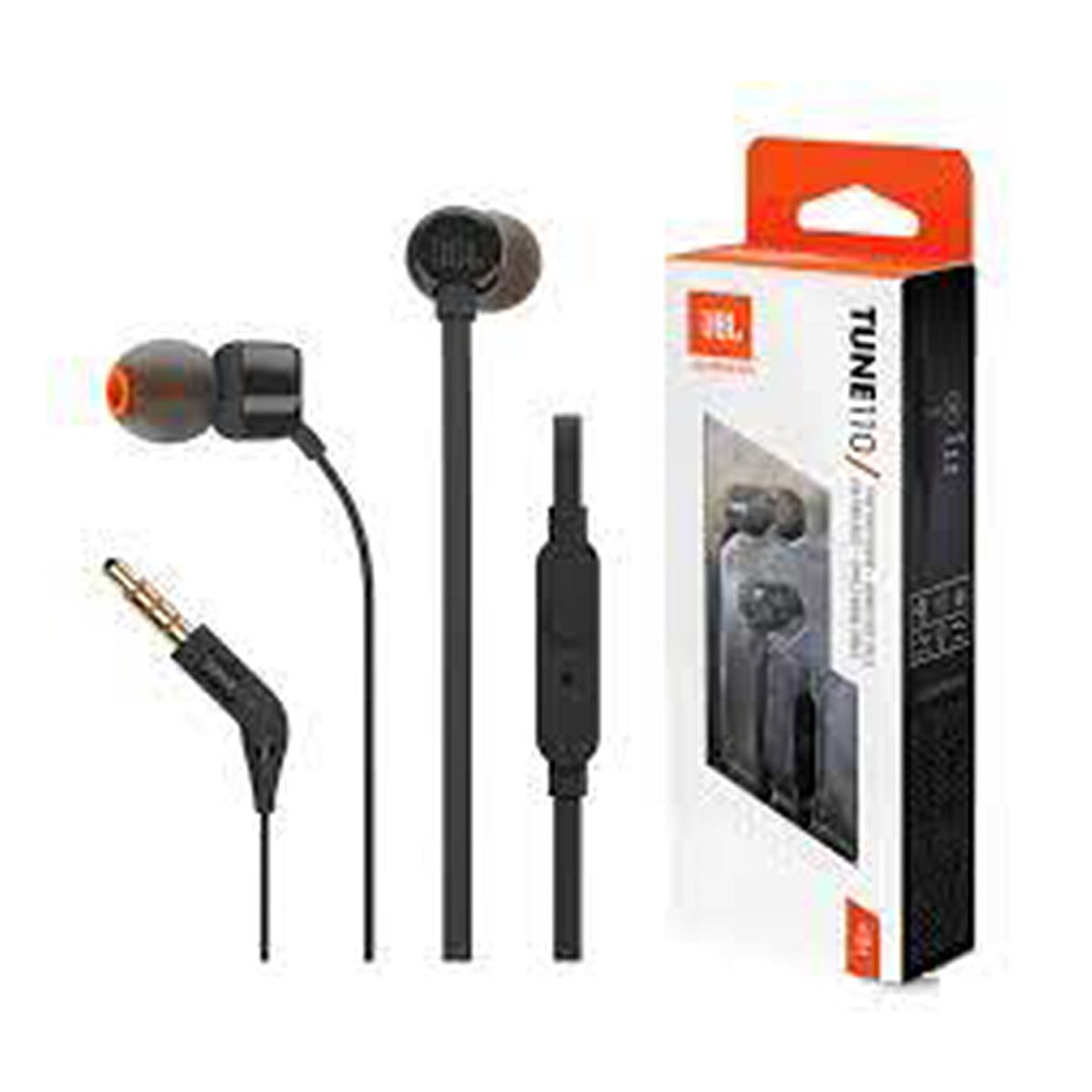 AUDÍFONOS JBL IN-EAR T110 CON MICRÓFONO CABLE PLANO CONECTOR 3.5 MM NEGRO - 2