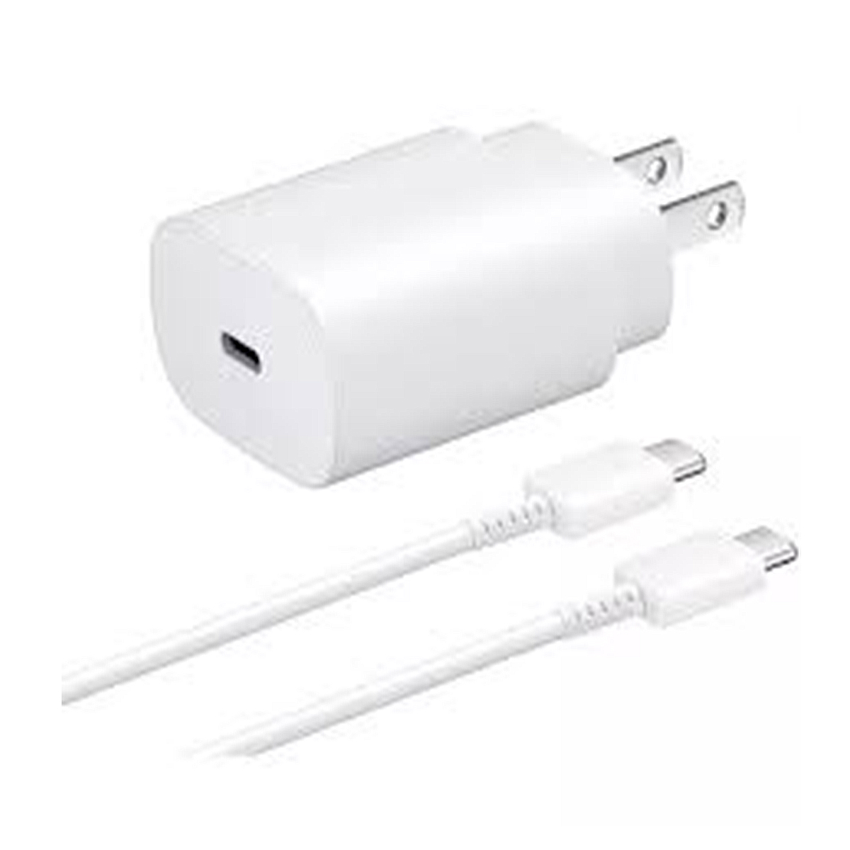 CARGADOR SAMSUNG 25W EP-TA800 + CABLE C A C PARA GALAXY A55/A56 BLANCO - 1