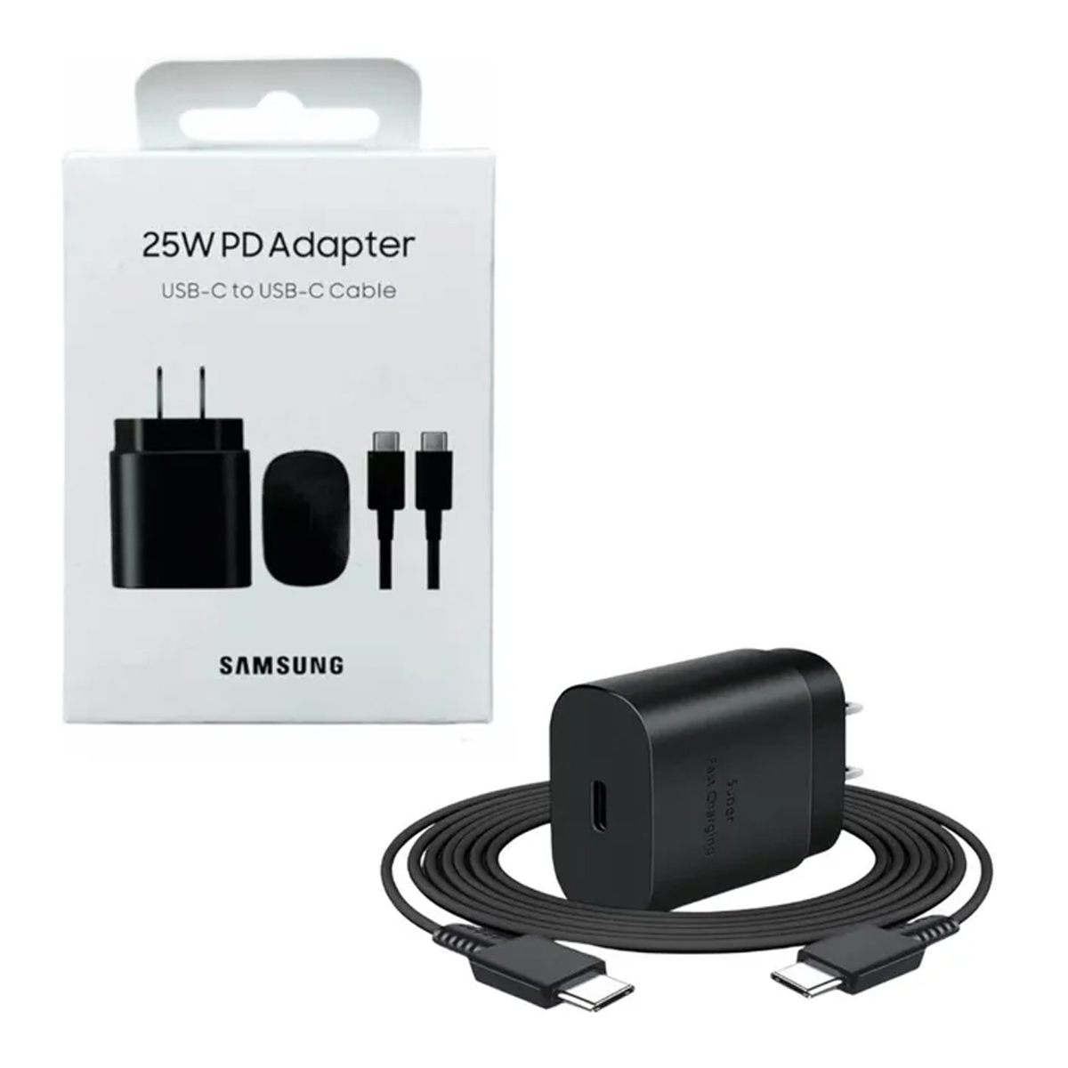 CARGADOR SAMSUNG 25W CABLE TIPO-C PARA GALAXY S25 PLUS - NEGRO - 3