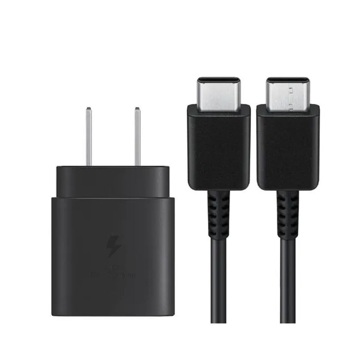 CARGADOR SAMSUNG 25W CABLE TIPO-C PARA GALAXY S25 PLUS - NEGRO - 4