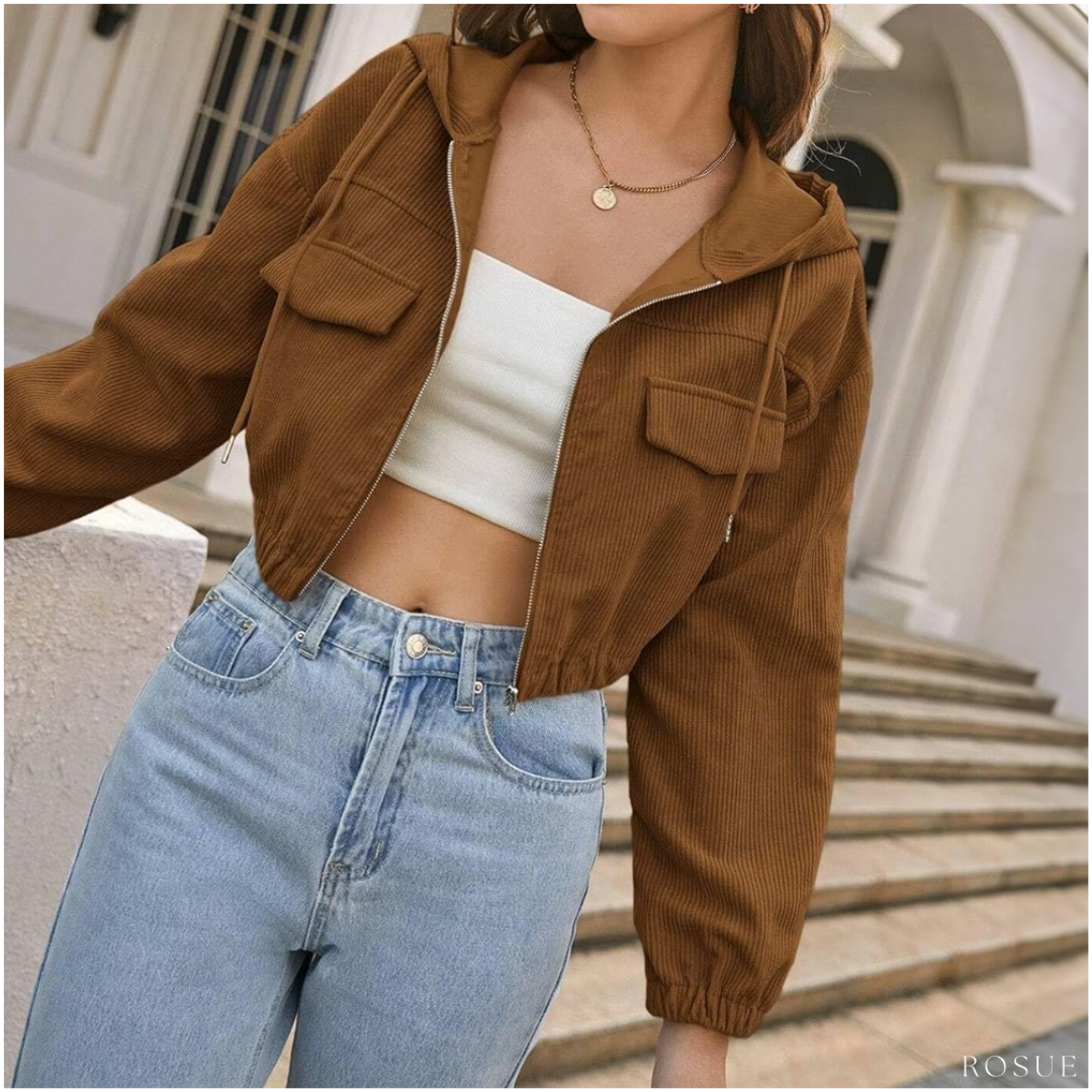 CASACA MUJER ROSUE CROP DE CORDUROY ESTILO - 2