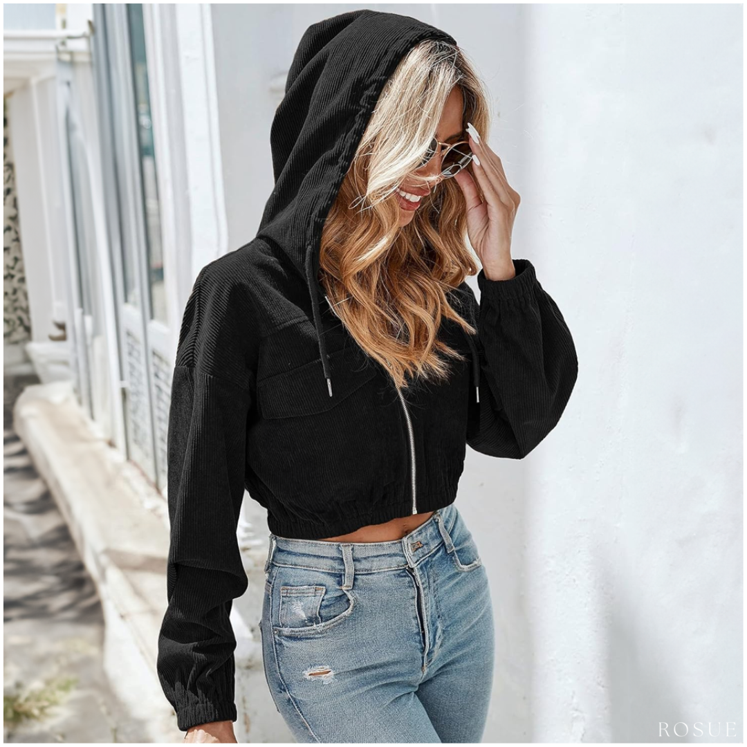 CASACA MUJER ROSUE CROP DE CORDUROY ESTILO - 3