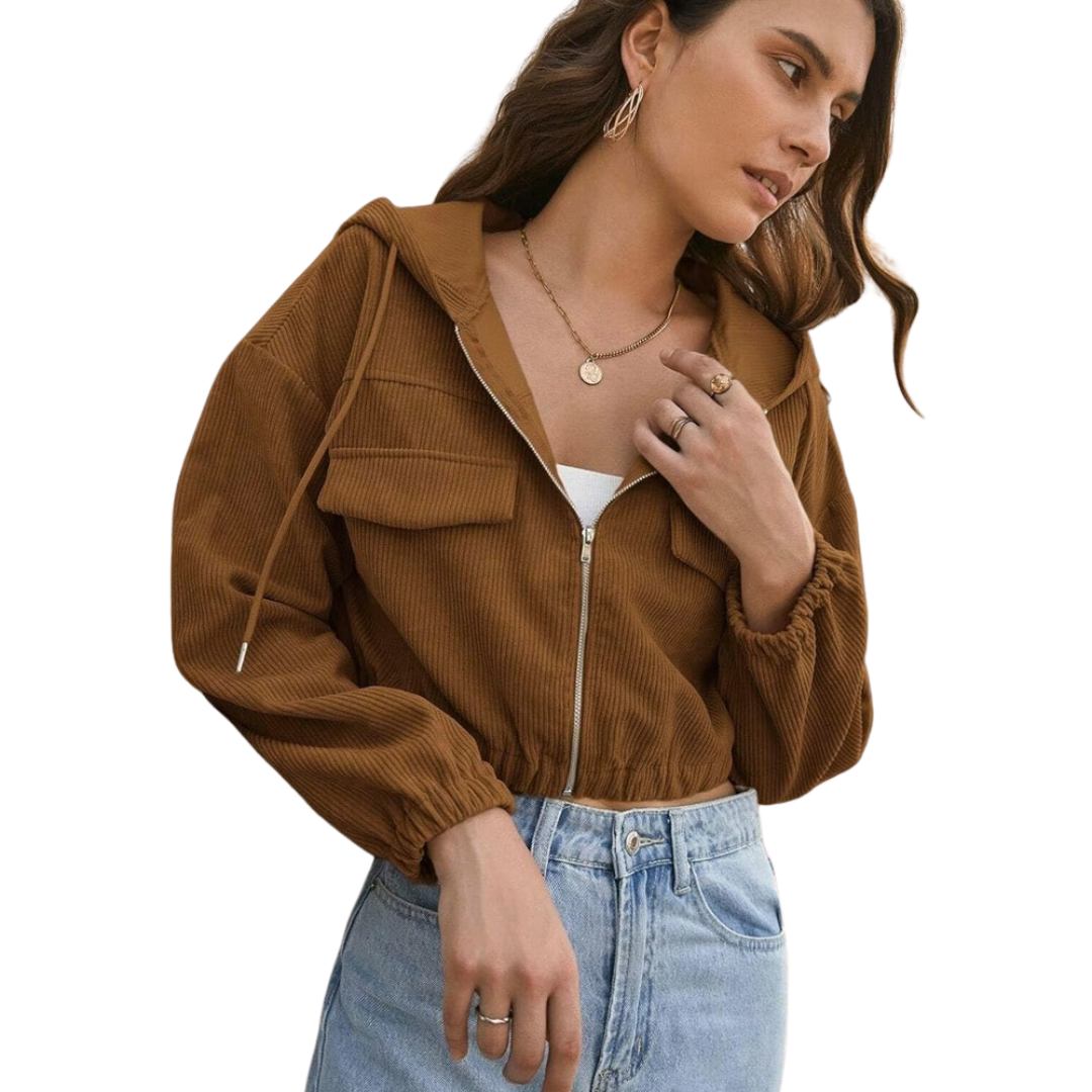 CASACA MUJER ROSUE CROP DE CORDUROY ESTILO - 4