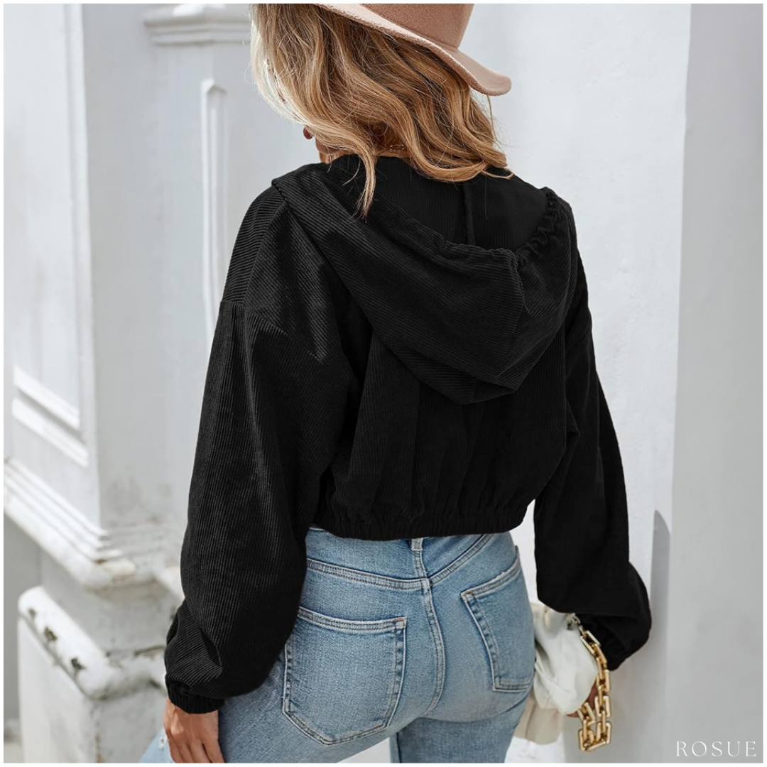 CASACA MUJER ROSUE CROP DE CORDUROY ESTILO - 4
