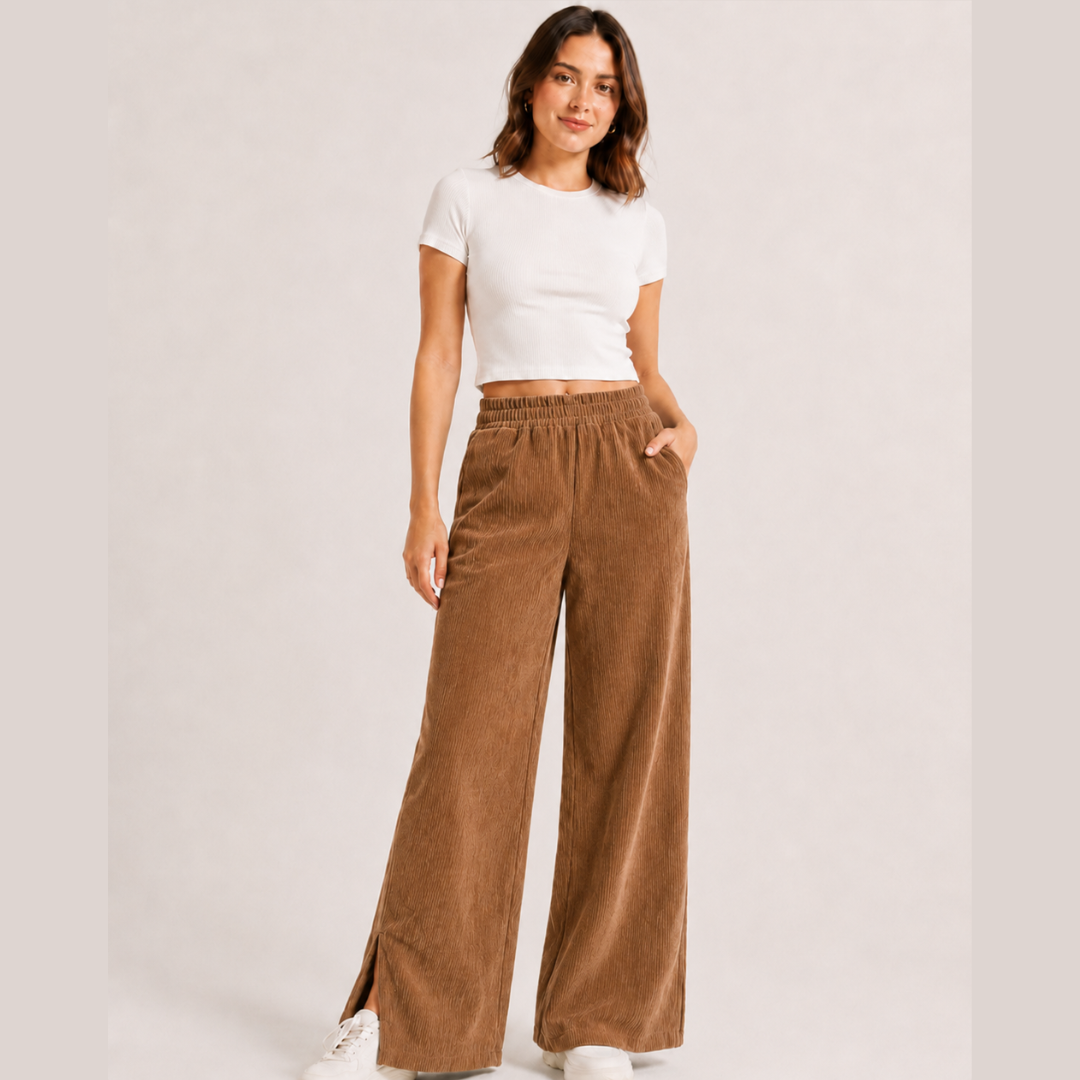 PANTALÓN MUJER ROSUE CORDUROY ELEGANTE - 1
