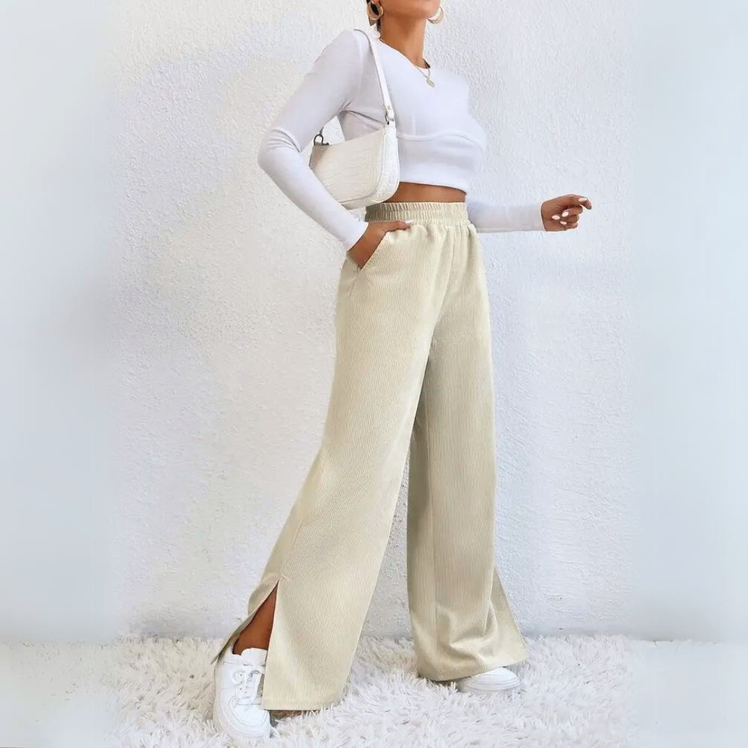 PANTALÓN MUJER ROSUE CORDUROY ELEGANTE - 1